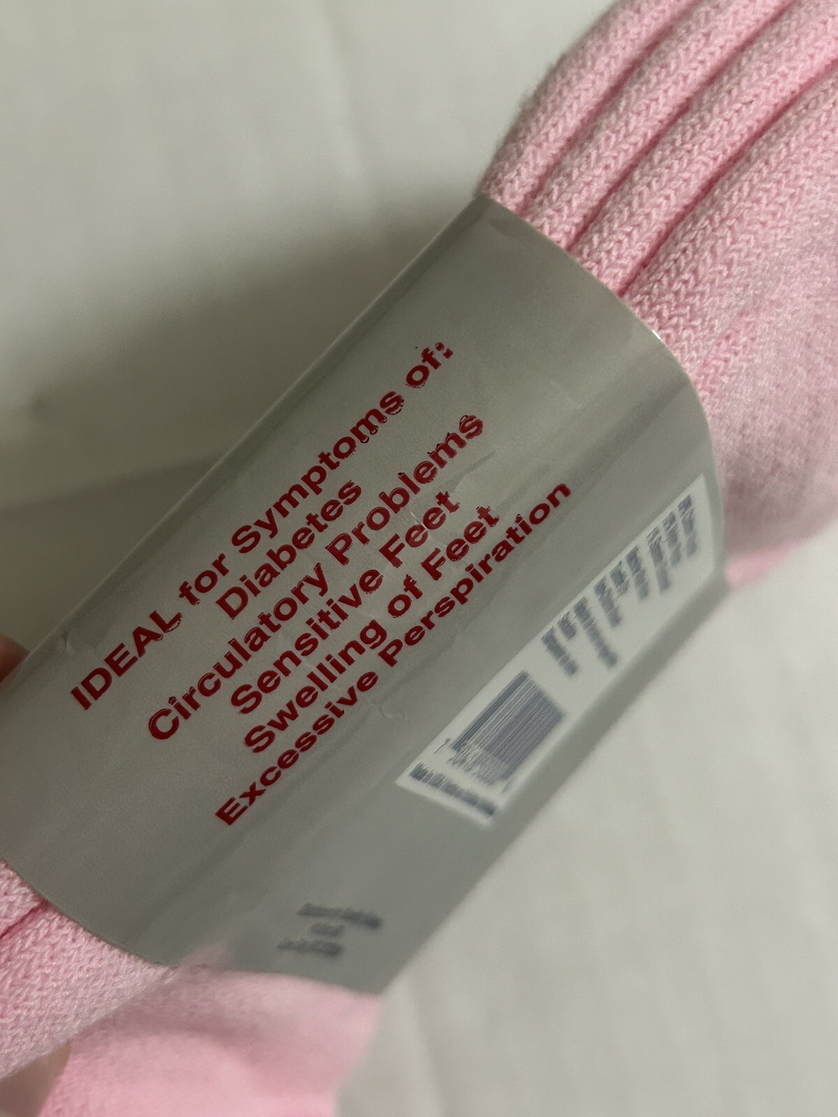 VTG NOS Foot Care Diabetic & Circulatory Pink 2 Pair Socks Size 9-11 USA Made