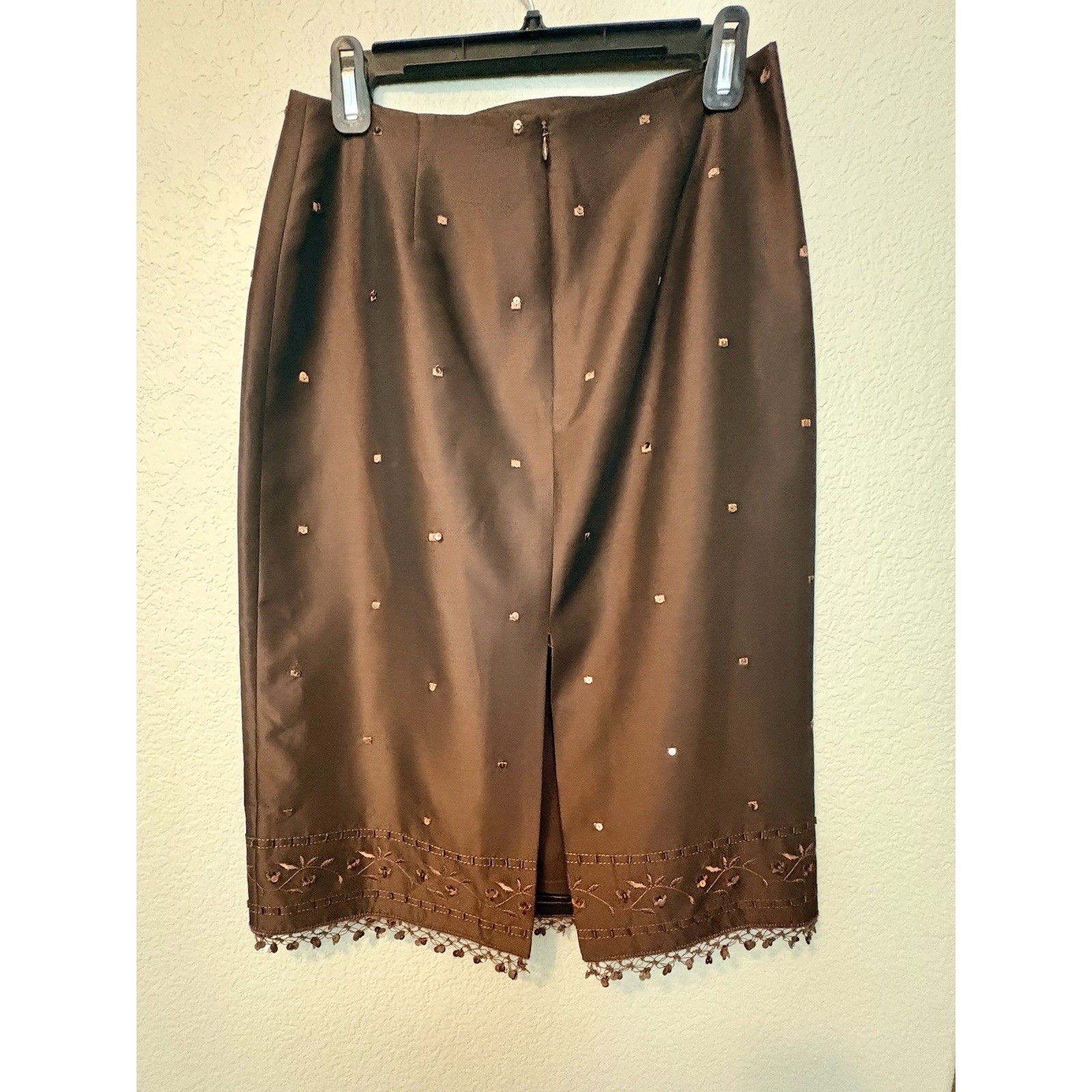 Ann Taylor Vintage 90’s Brown sequin skirt, bustier top, & jacket