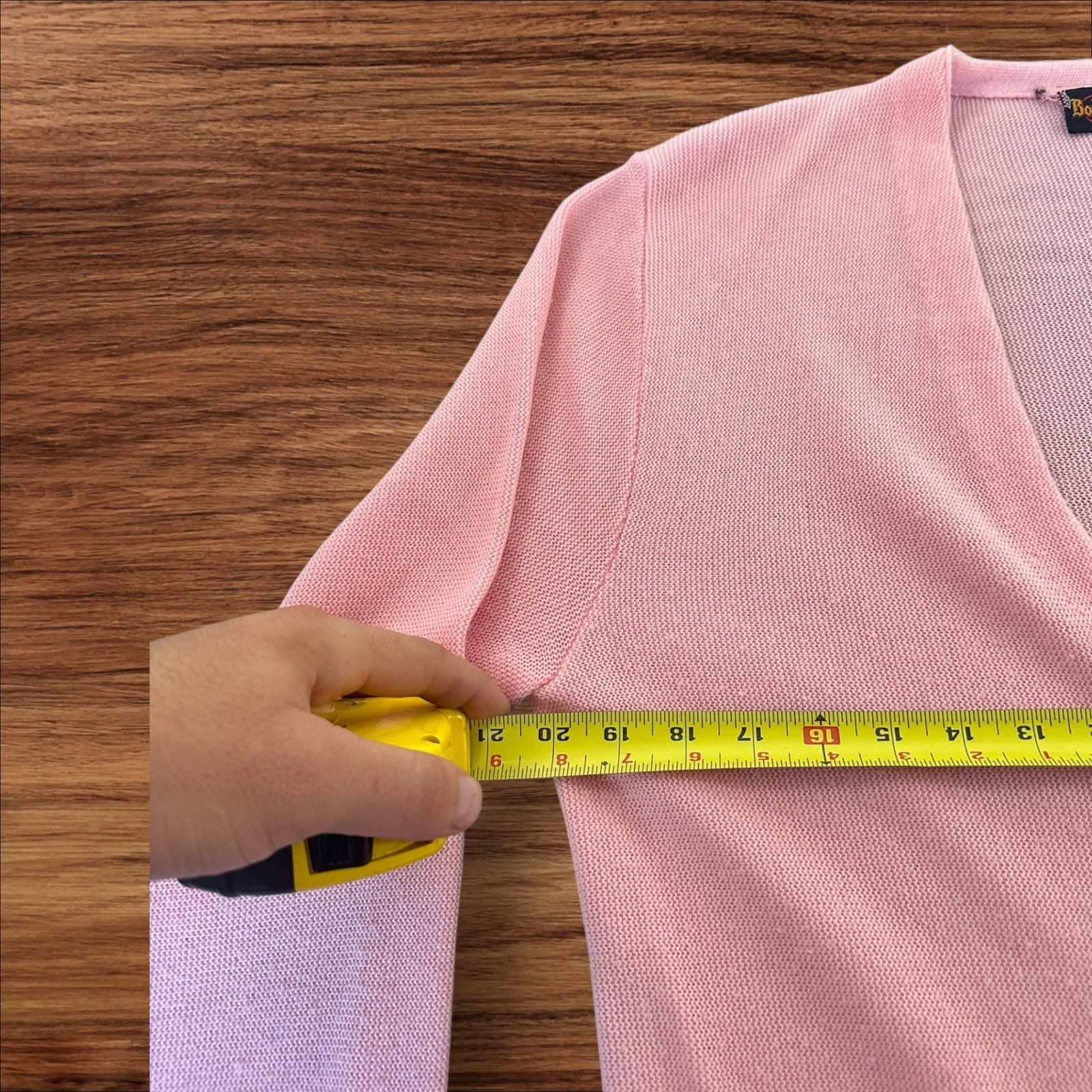 Vintage Botany 500 Pink Cardigan Sweater XL Long Sleeve Knit Made in USA