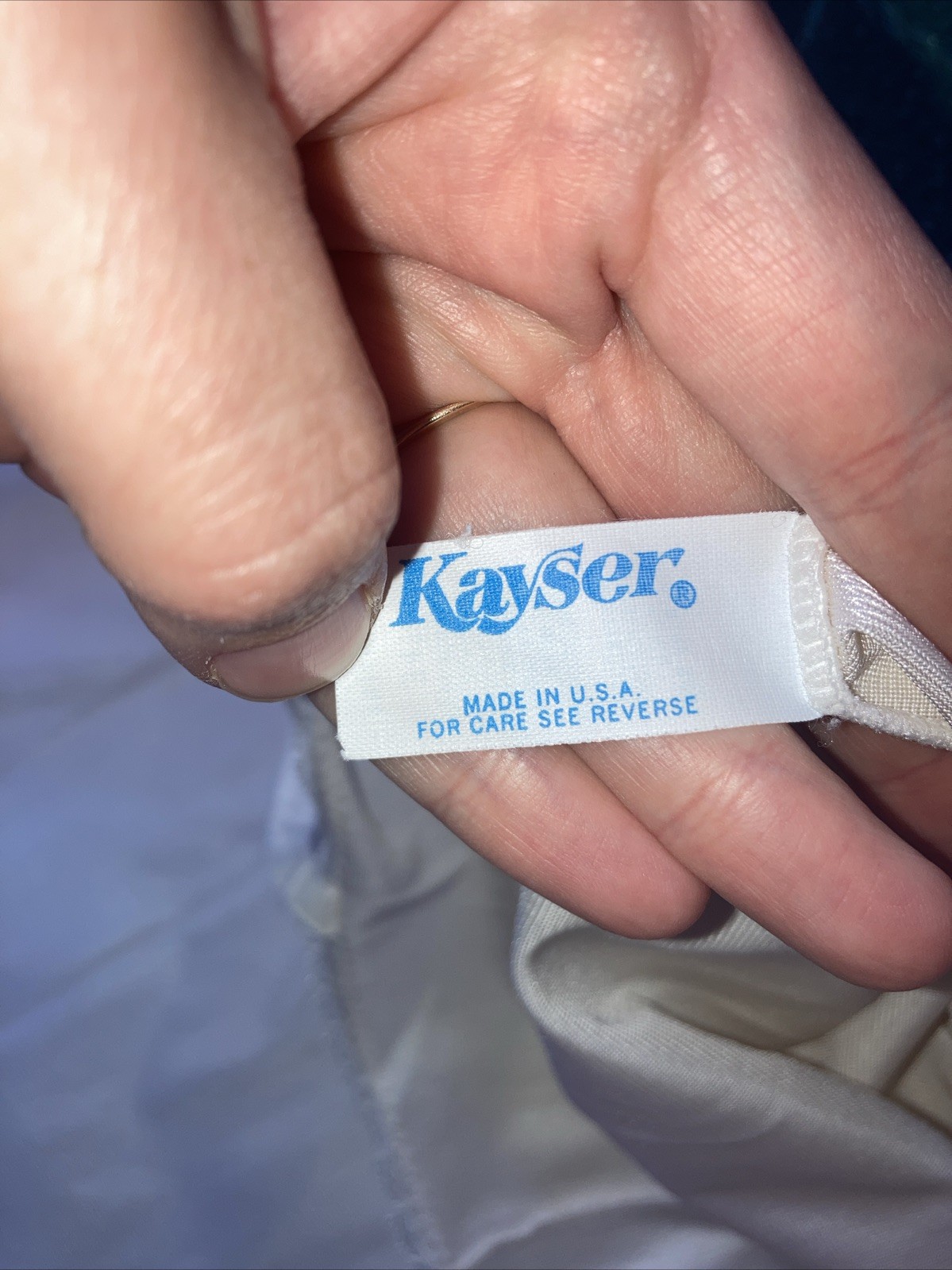 Vintage Kayser White Full Slip Size 34 T Tall White lace Trim Small