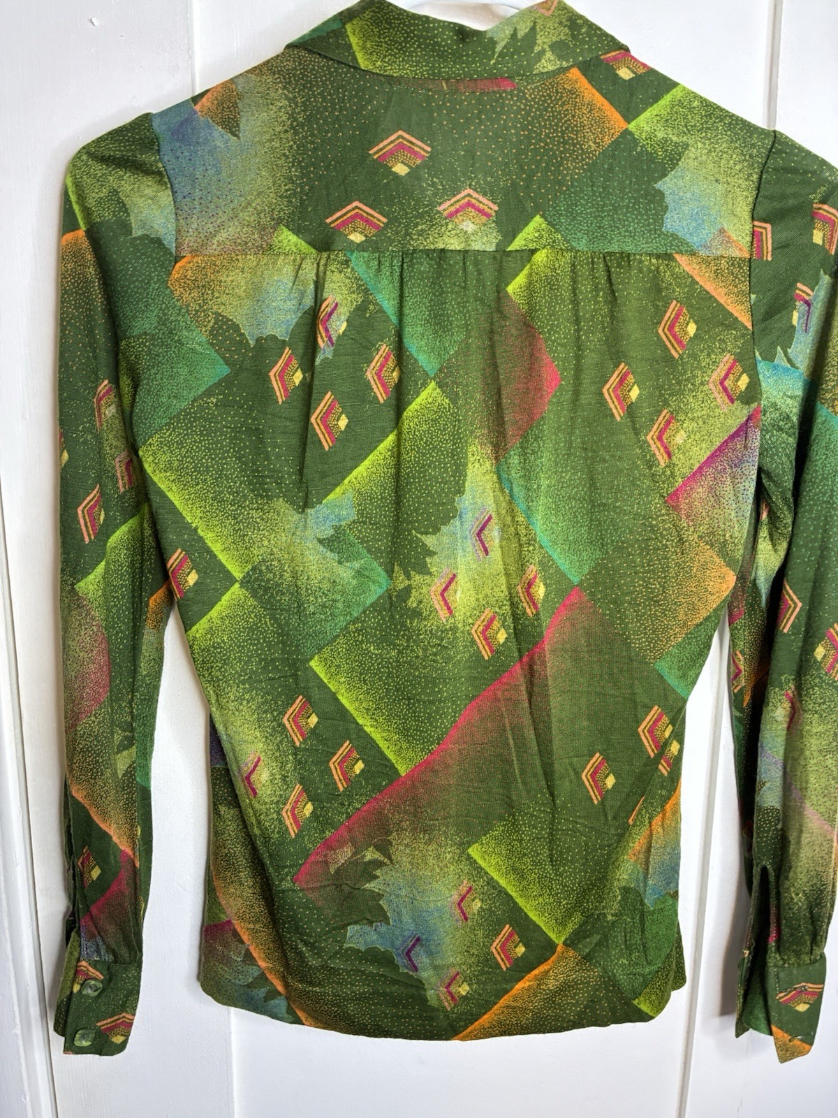 Vintage 1970’s Adrienne Lemaux Pullover Blouse Made In France US Women’s Size 8