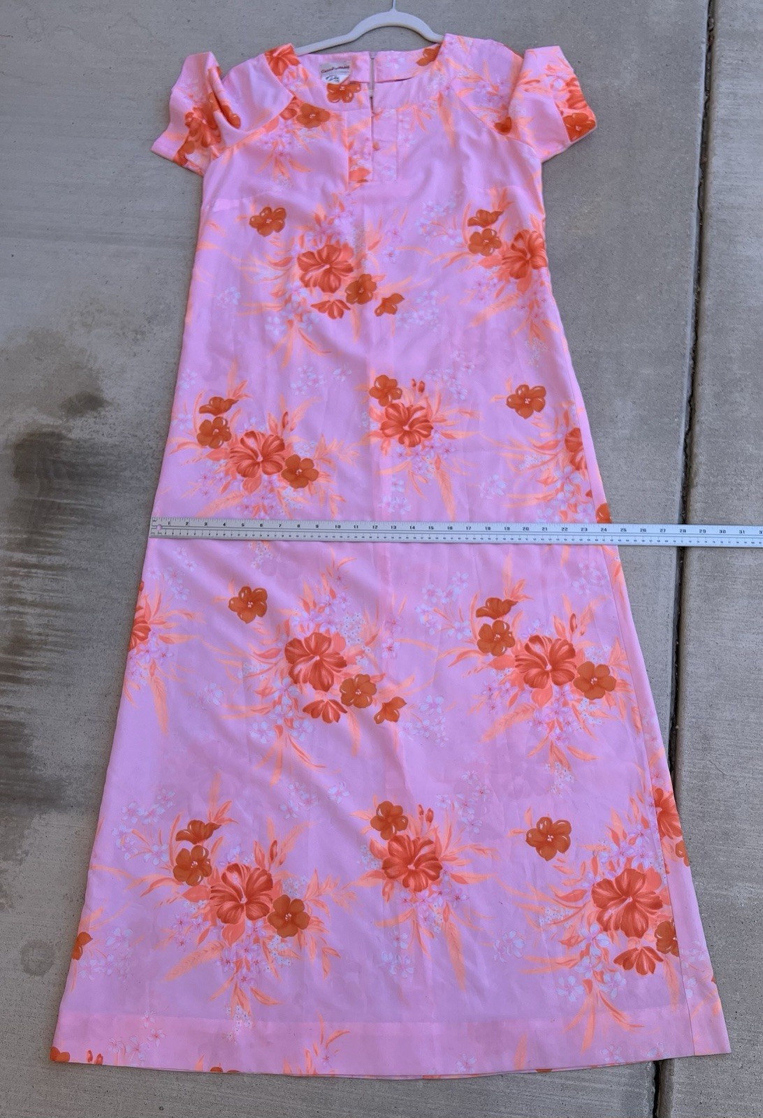 Vintage Carol & Mary Hawaii Darina Honolulu Hawaiian Maxi Dress Tiki Aloha