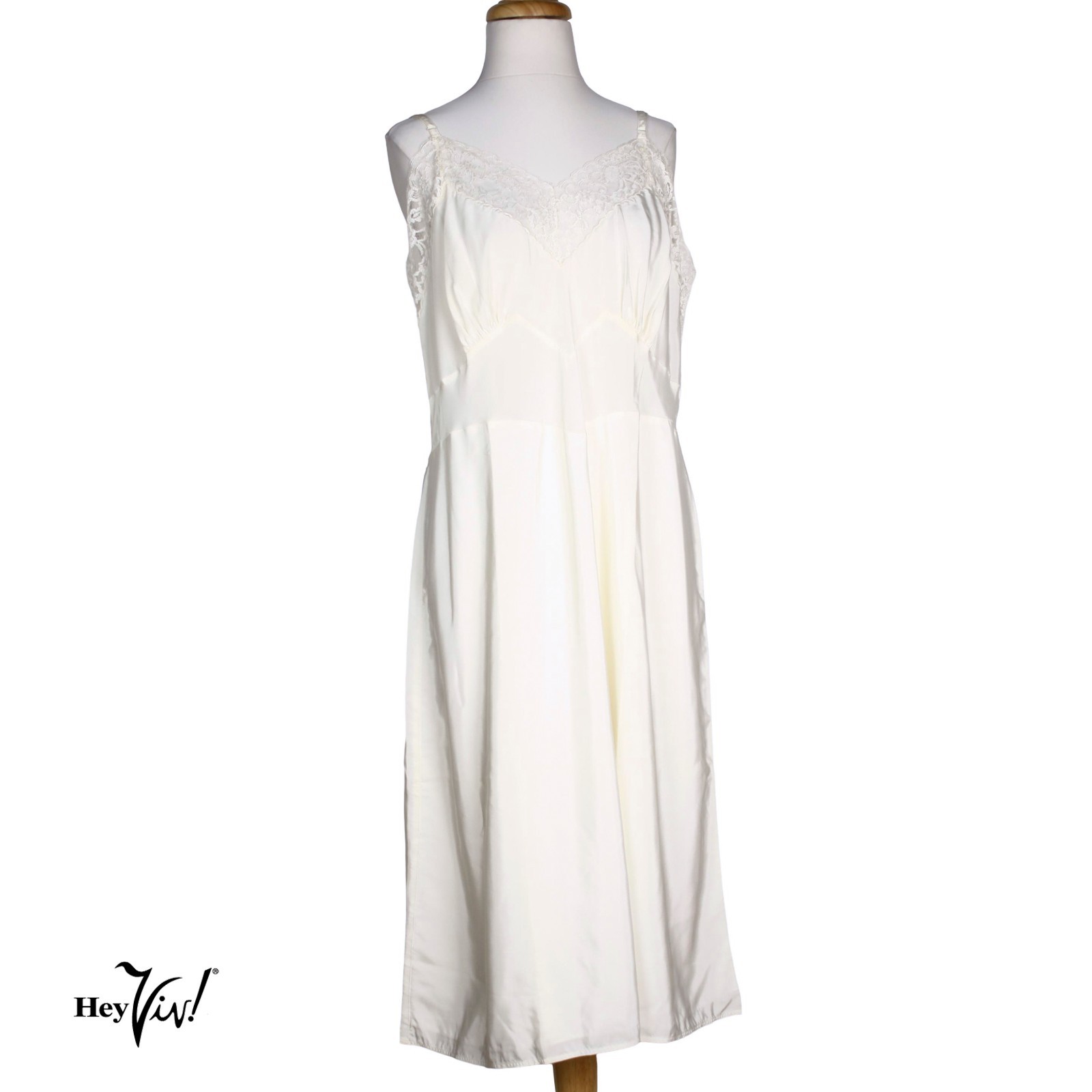 Vintage Seamprufe Full Slip Size 44 Ivory Lace Acetate Nylon Average – Hey Viv