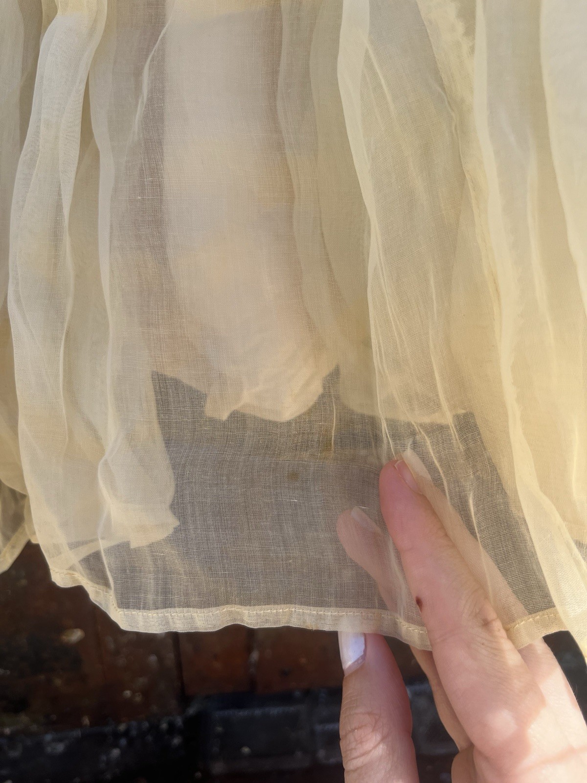 Vintage 40s 50s Mid Century Art Deco Strapless Scallop Bridal Gown Dress XS