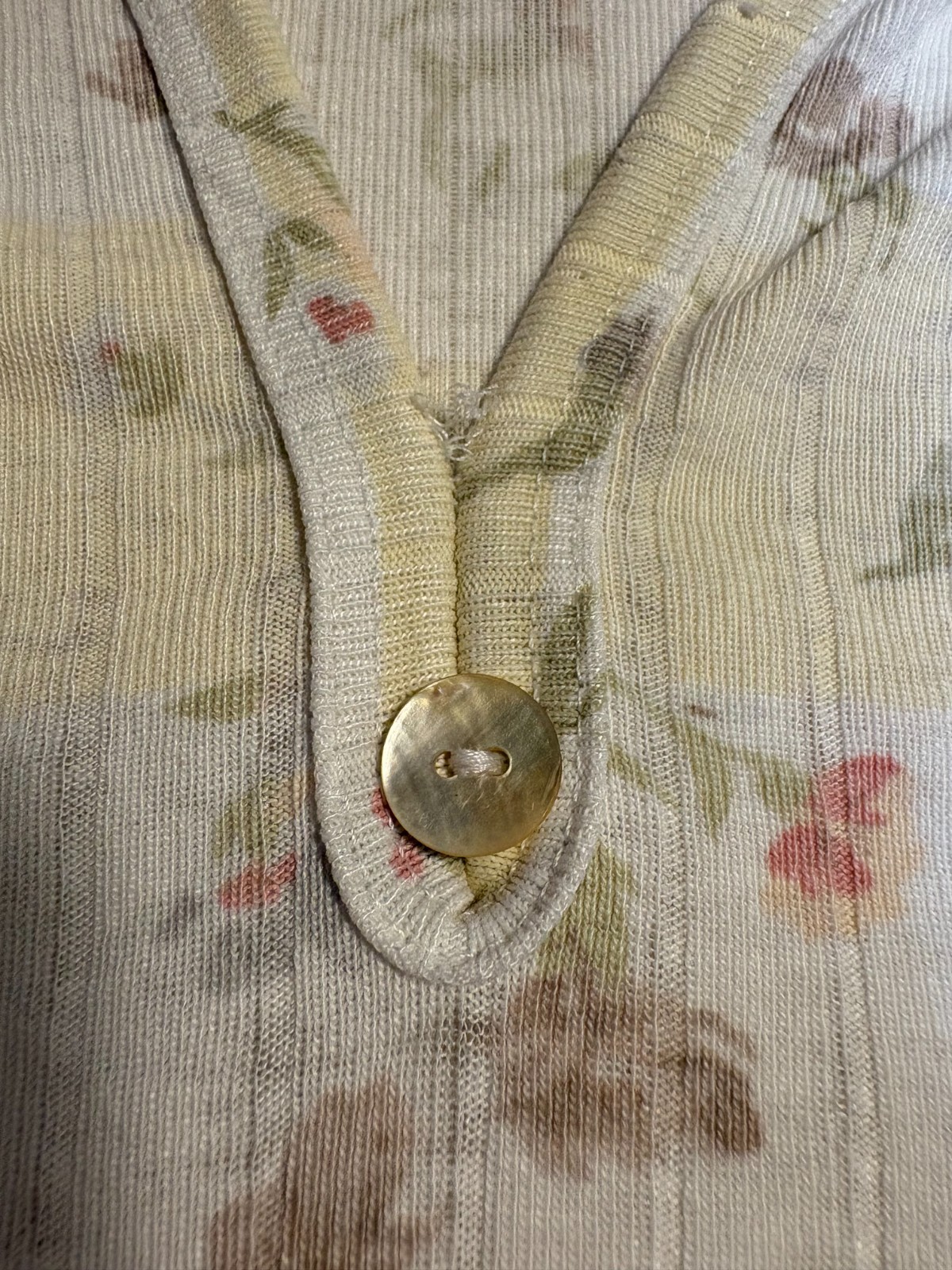 Y2K LA Gold Plus 2X Yellow White Floral Stripe Top Women’s Plus Vintage Tee