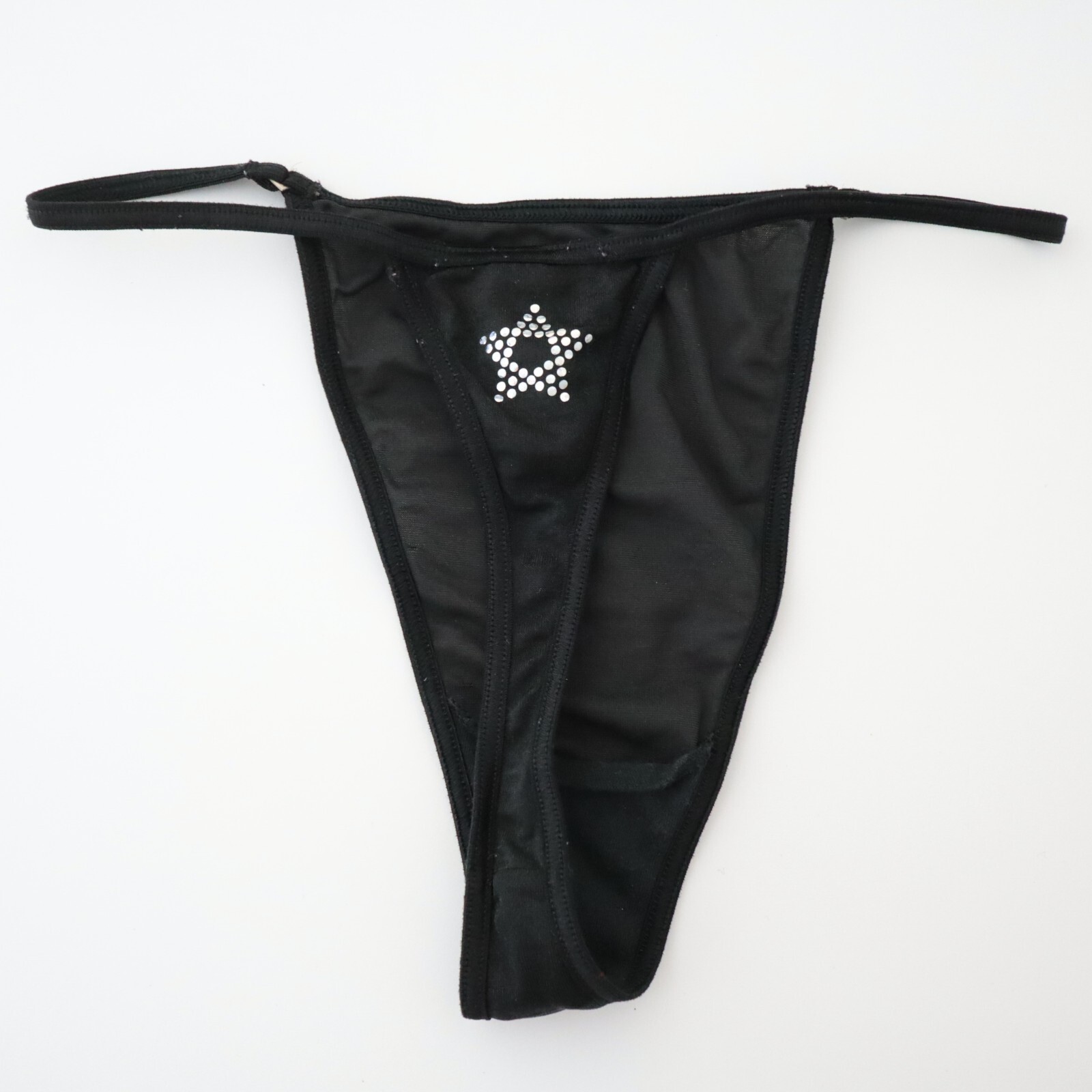 Victoria’s Secret VINTAGE Y2K Sheer Silky Hosiery V-String Thong Panties SMALL