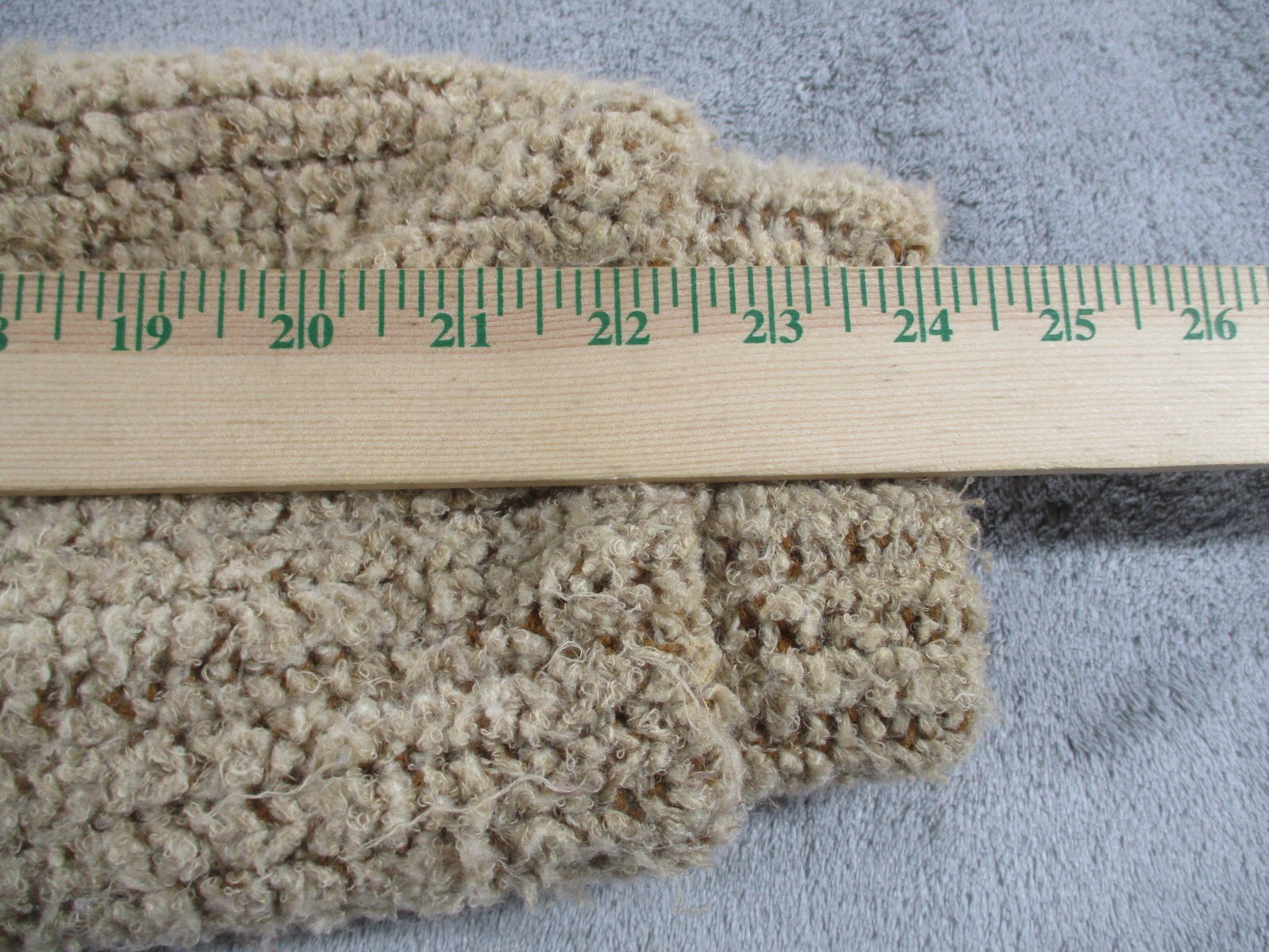 Vintage Lassie Junior Jacket Chunky Knit Faux Fur Beige Womens 70s True Vintage