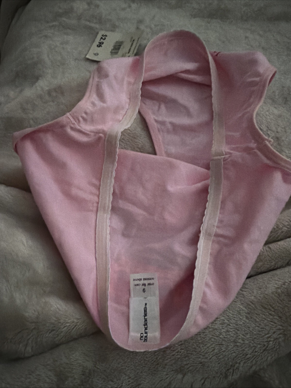 Vtg Y2K Panties No Boundaries Cotton Spandex Bikini Pink Princess Print NWT 9