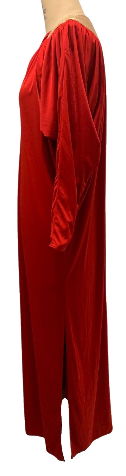 BILL TICE Vintage 70s/80s Women’s Glam Disco Era Lipstick Red Jersey Column M/L