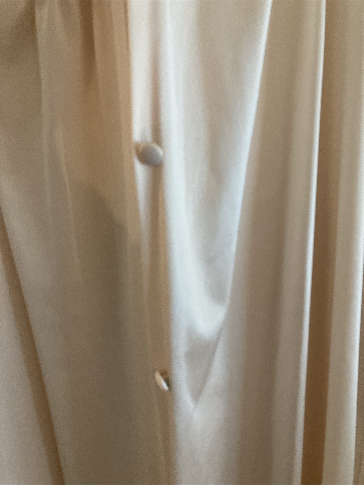 VNTG Vanityfair Silky Long Nightgown Set Pink Satin With Lace Sz S/M