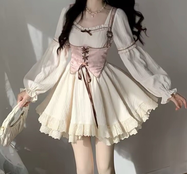Women 2pcs Hollowed Out Pleated Sundress And Vest +US SELLER+FREE USPS SHIPPING
