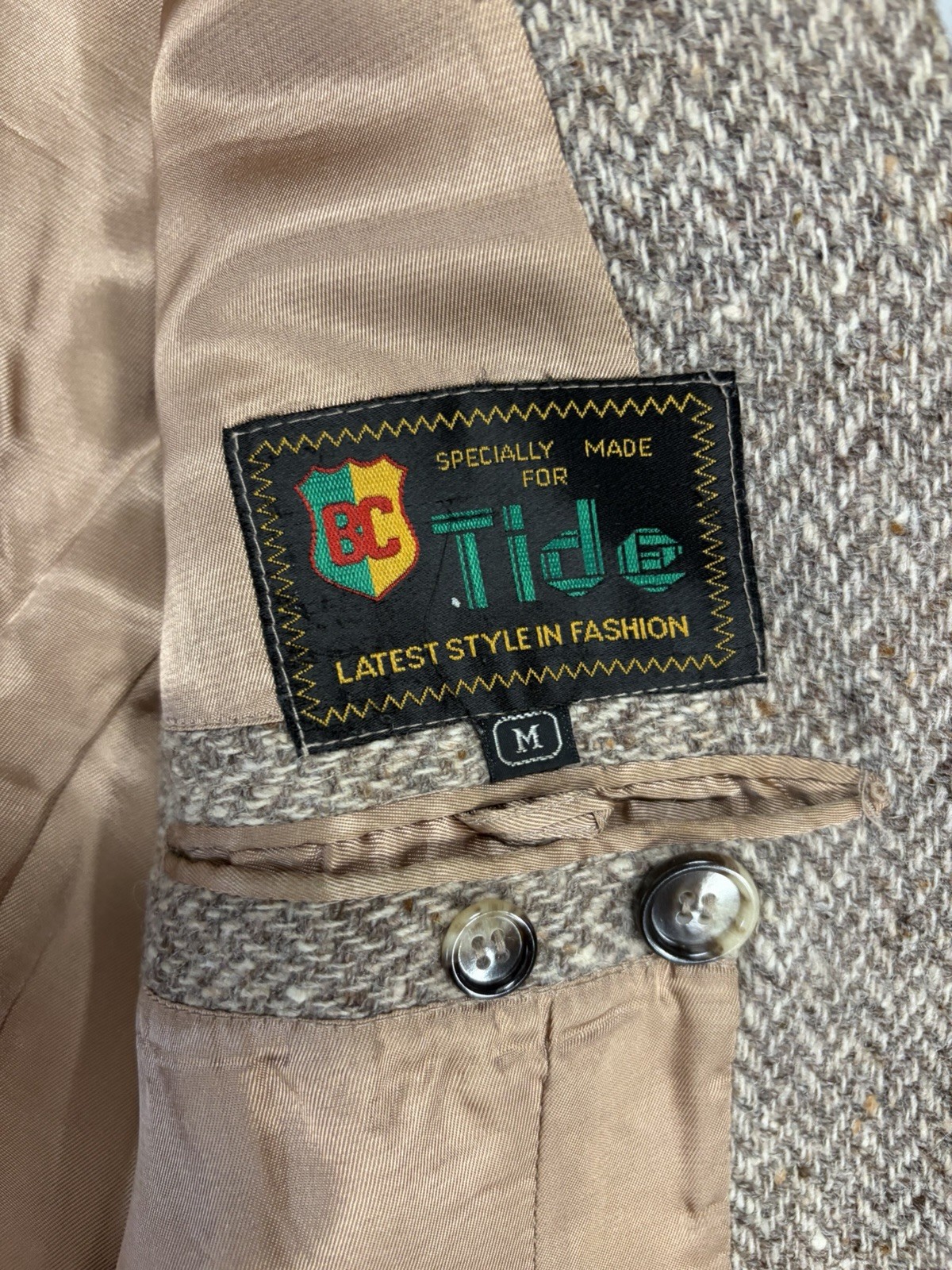 Vintage Tan Wester Tweed Houndstooth Blazer Size Medium