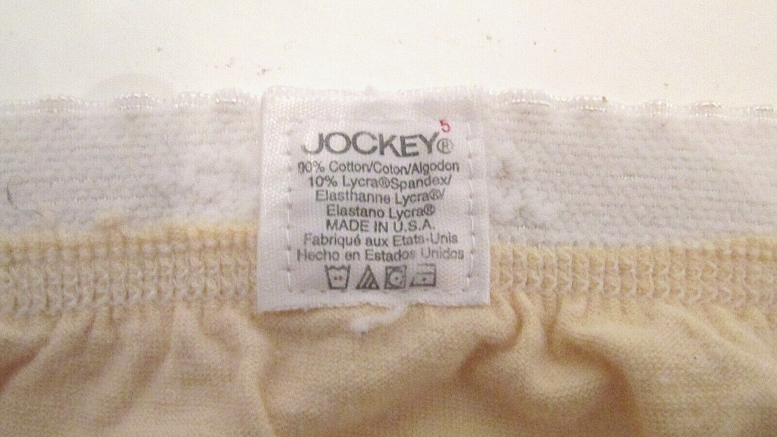 Jockey Cotton/Spandex Signature Waistband Pillow Tab High Cut Panties 5 USA made