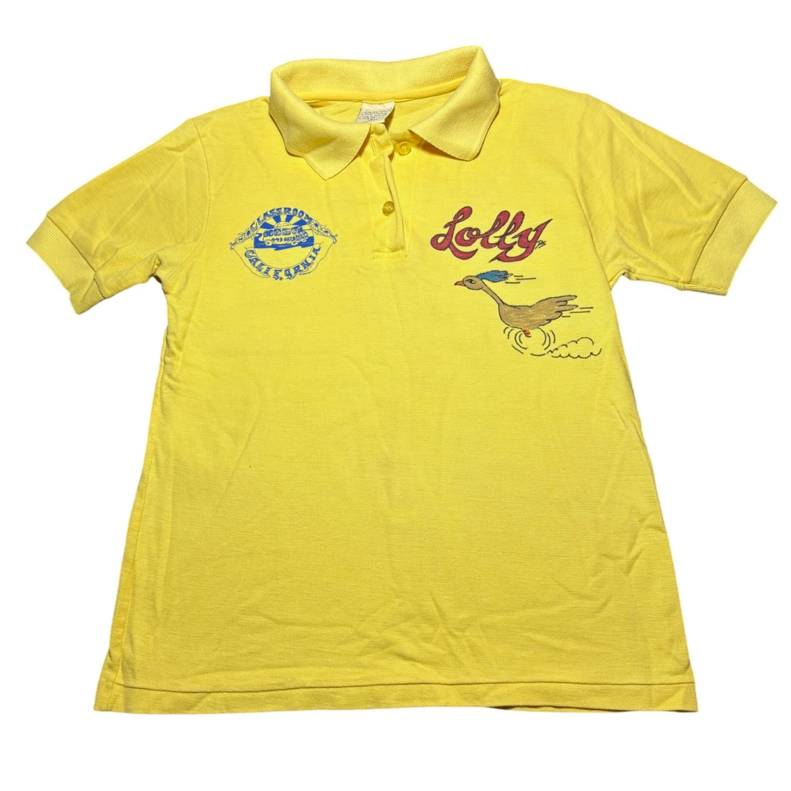 True Vintage Surf Polo T-Shirt 70’s 80’s Retro Hand Drawn Women’s Small Top