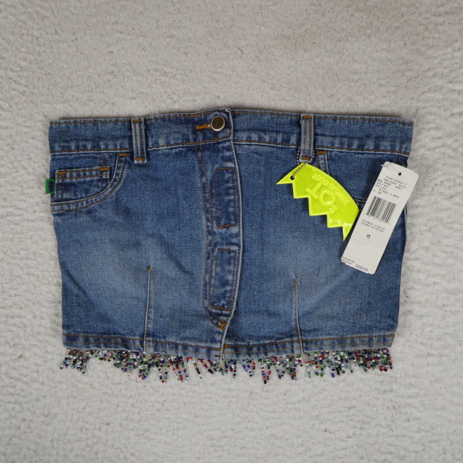 Vintage Todd Oldham Top Women Size M Denim Skirt Top NWT Made in USA 90s