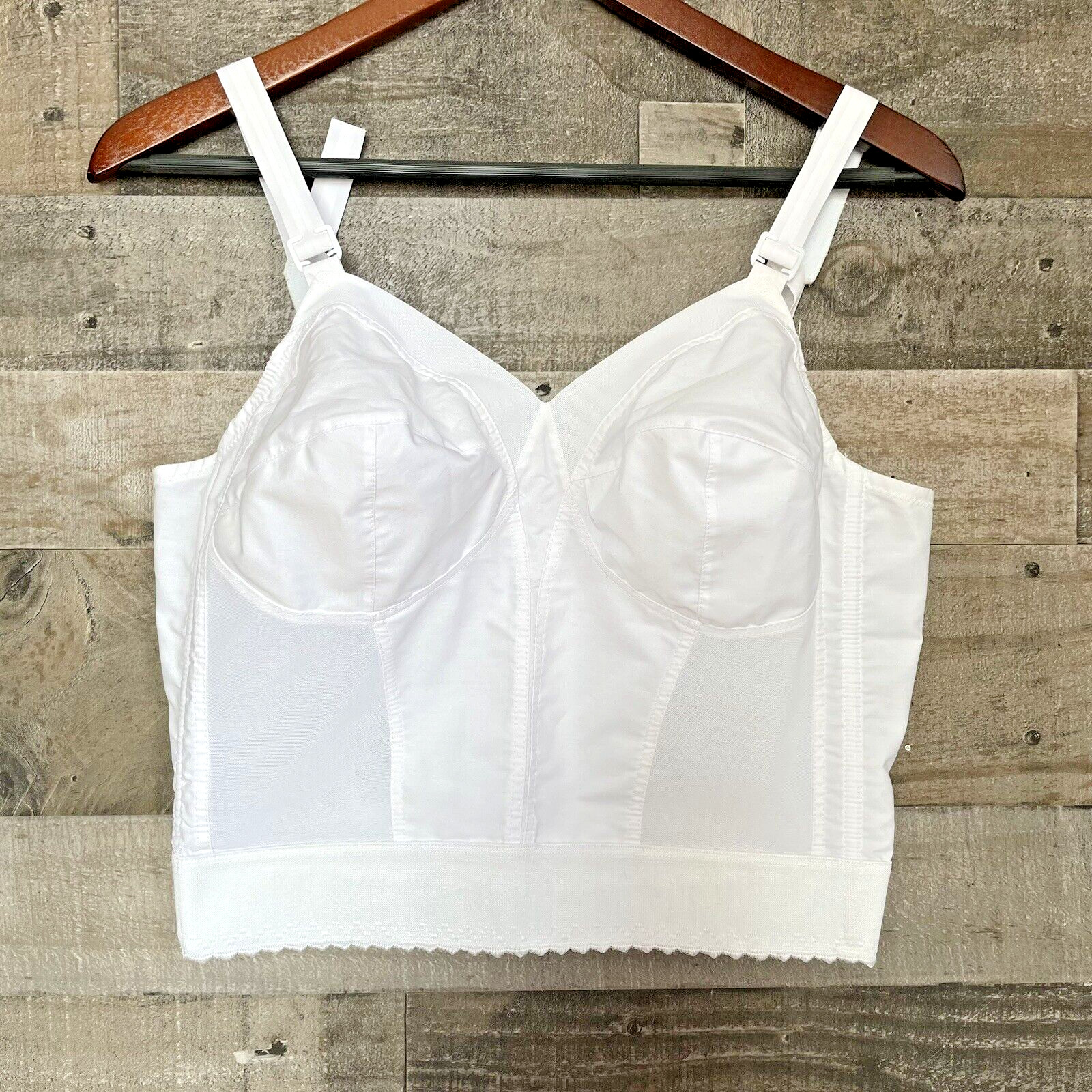 Vtg Exquisite Form Fully Longline Bra Bustier White Ivory Size 40 B Style 7532
