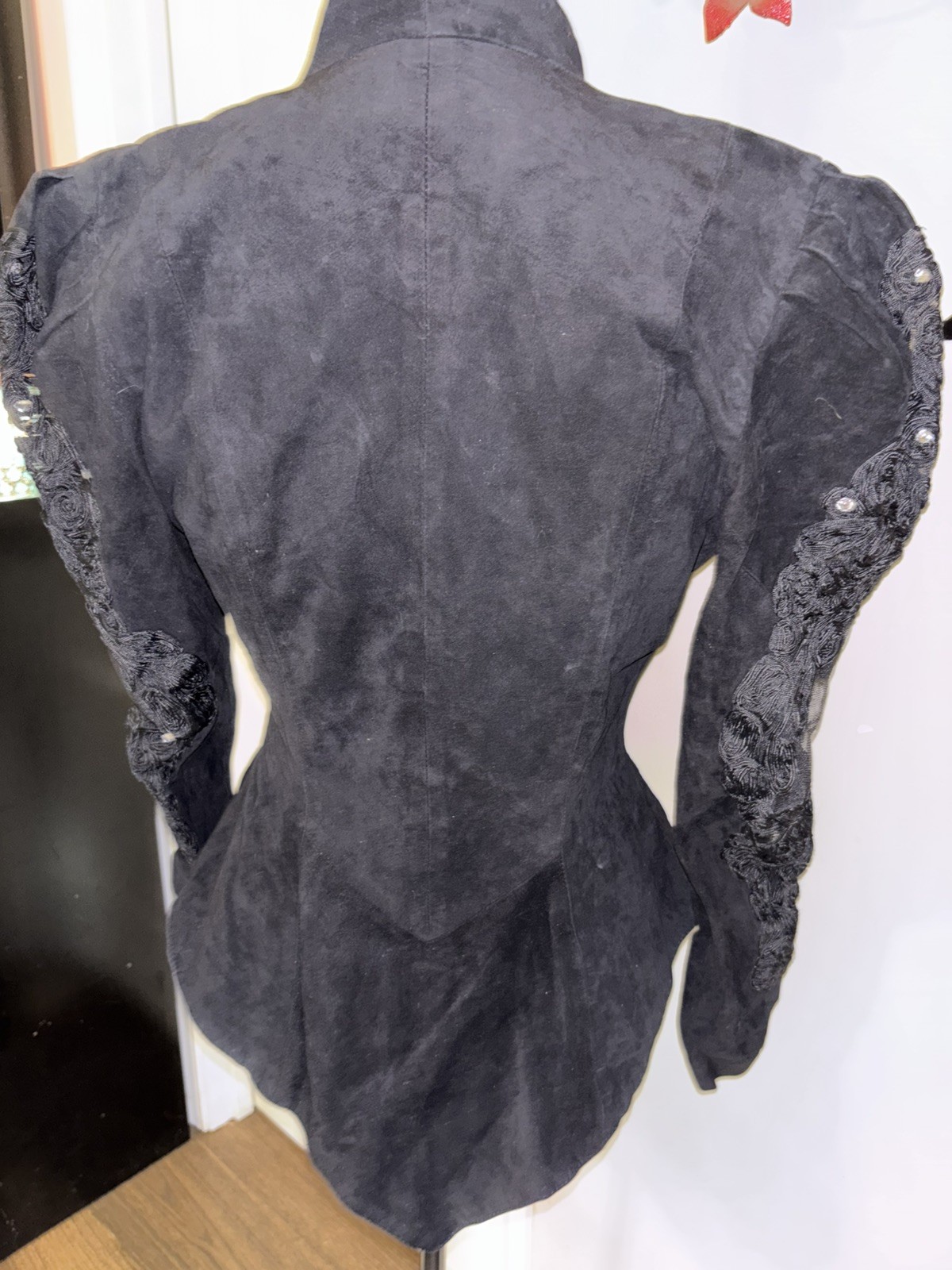 Lillie Rubin Exclusive Black Leather Jacket Blazer Vintage Women’s 10 Medium