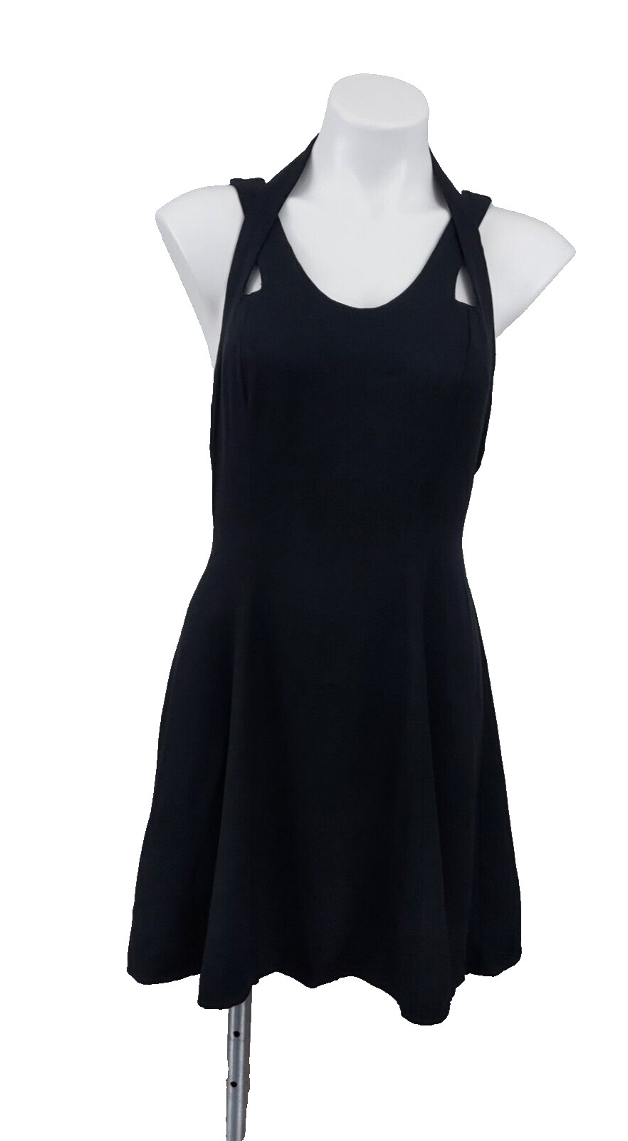 Vintage Scarlett Black Dress | Late 80s Early 90s | Open Back | ILGWU Union Made