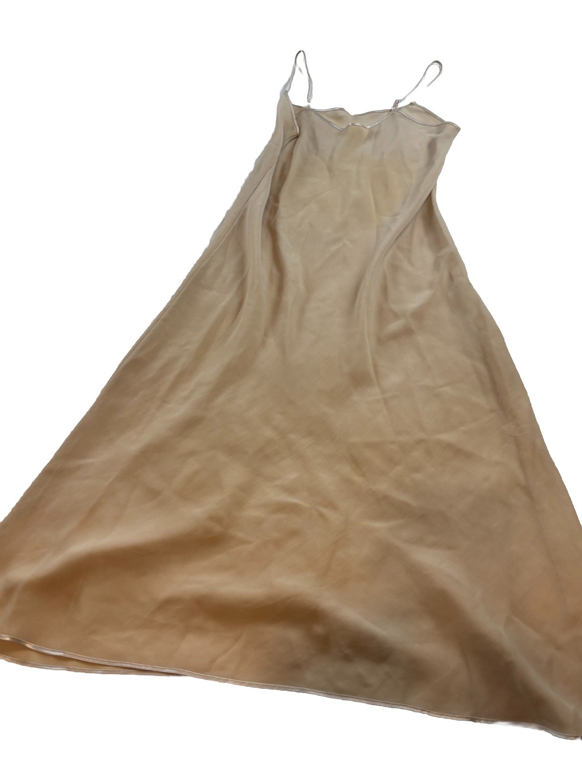 Farwest Full Length Nude Sheer Slip Nightgown Trumpet Hem Size 36