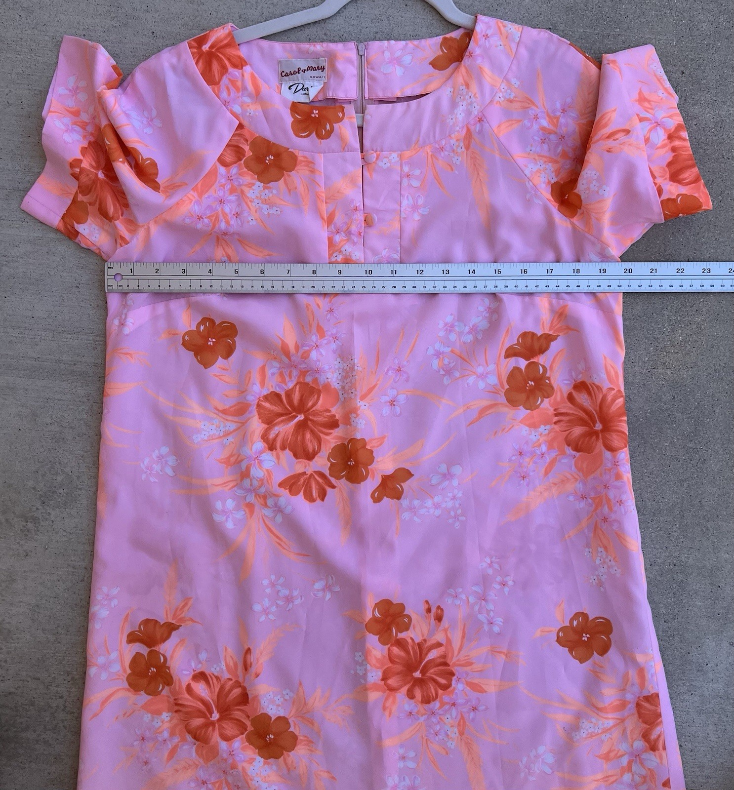 Vintage Carol & Mary Hawaii Darina Honolulu Hawaiian Maxi Dress Tiki Aloha