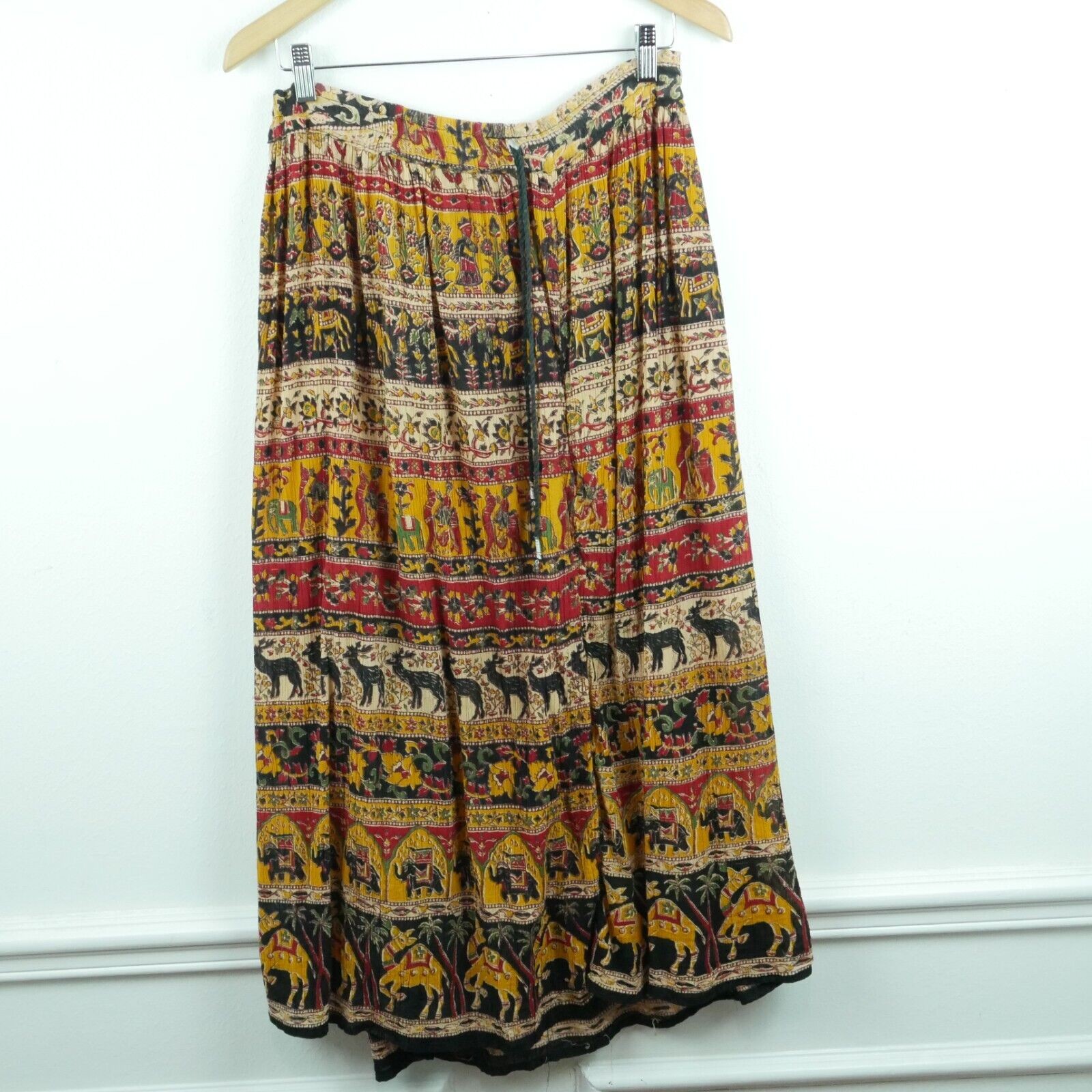 Vintage One Size Skirt Midi 90s Boho Hippy Festival Folk Gauze Beachy Maximalist