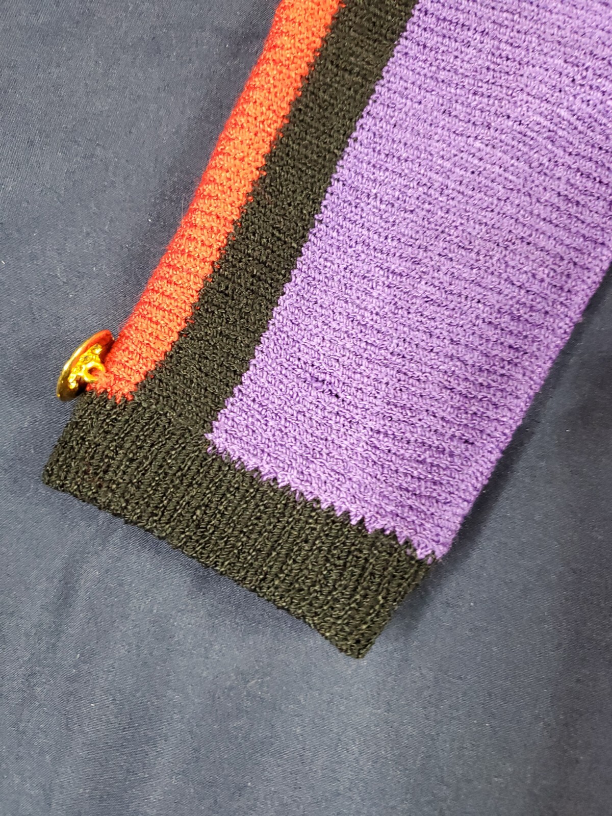 Vintage Adolfo Saks Fifth Avenue Knit Dress Purple Red Black Block Color Union
