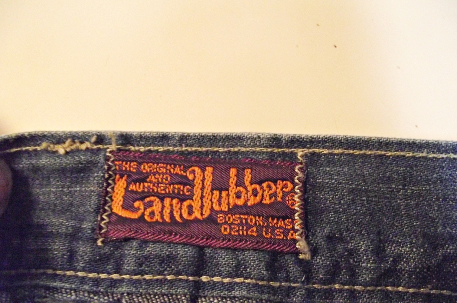 AUTHENTIC LANDLUBBER Vintage 1970s Jeans High Waisted Bell Bottoms 28W USA