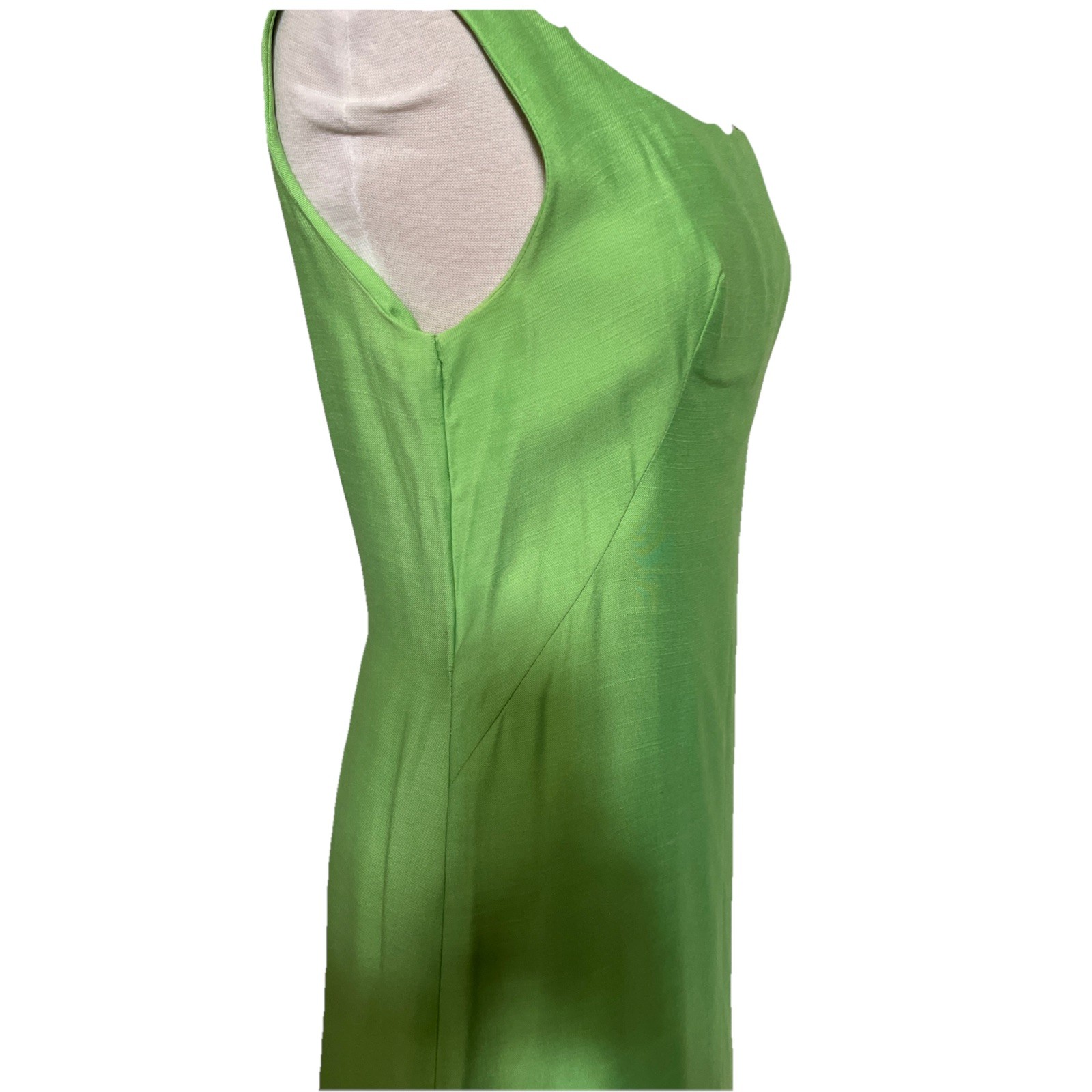 Emma Domb Vintage Sheath Dress Lime Green Custom Made 38-30-42