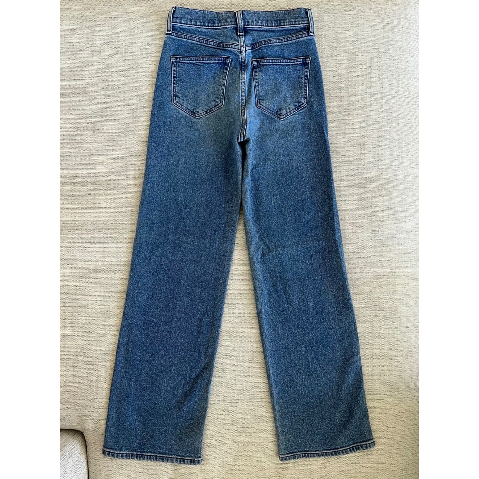 AYR The Secret Sauce Relaxed Straight Leg Blue Jeans in Old School Size 25