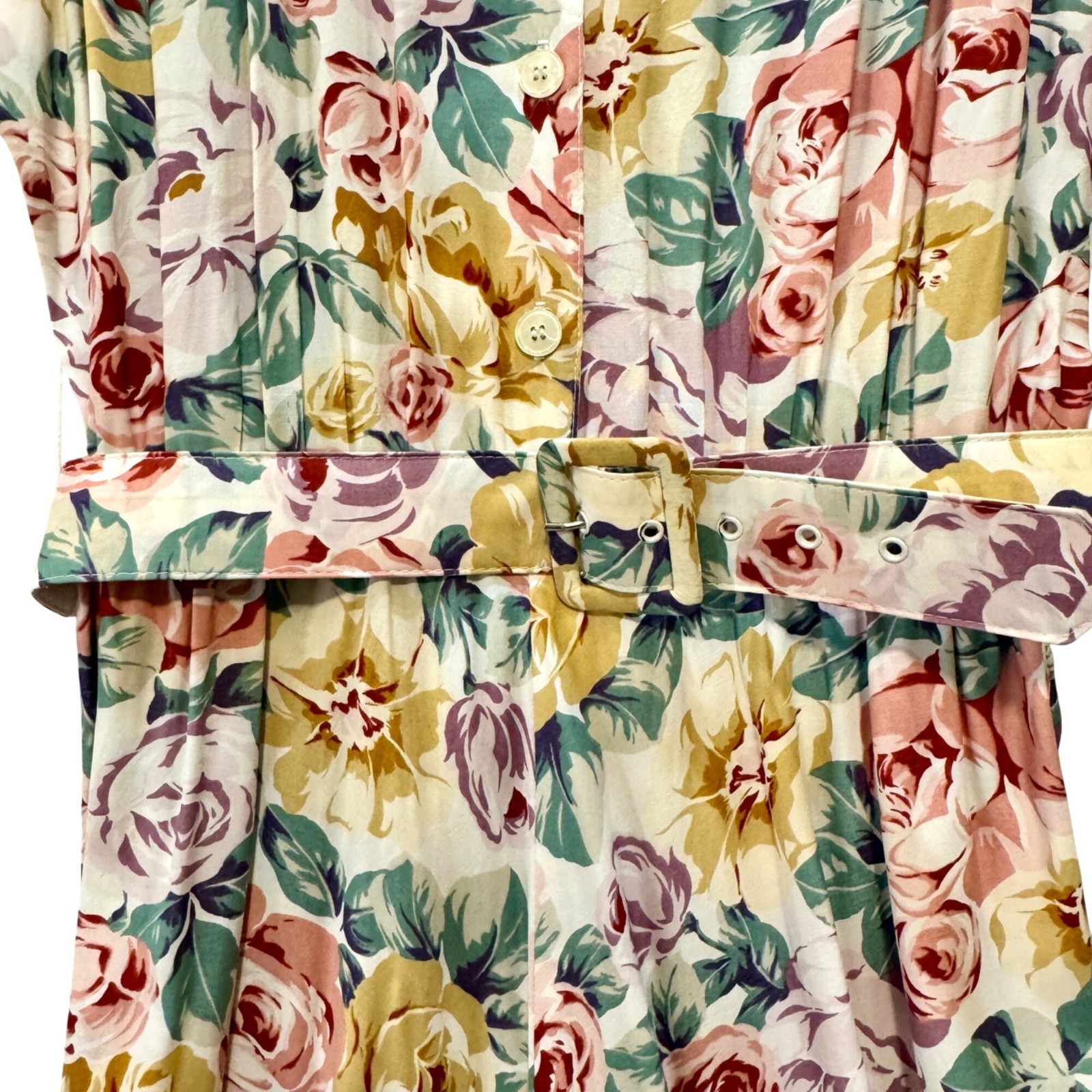 True Vintage Carol Anderson Floral Midi Maxi Dress Size 10 Garden Cottagecore