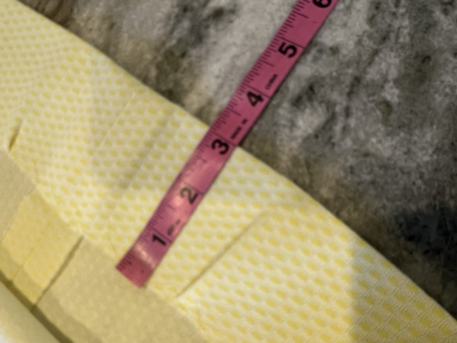 Vintage 1970s Handmade Dress Polyester Yellow Polka Dot Pattern Casual READ