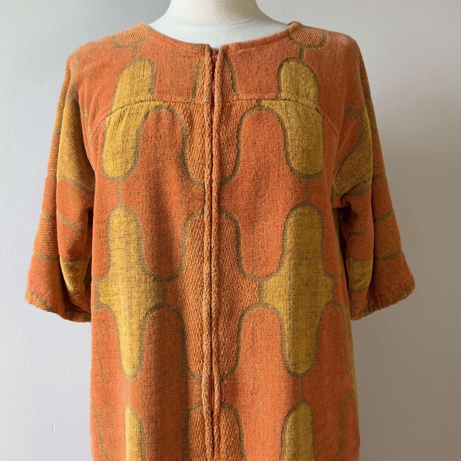 Vintage MCM Martex Towel Cover Up / Tunic/ Mini Dress by Terry Tuck M