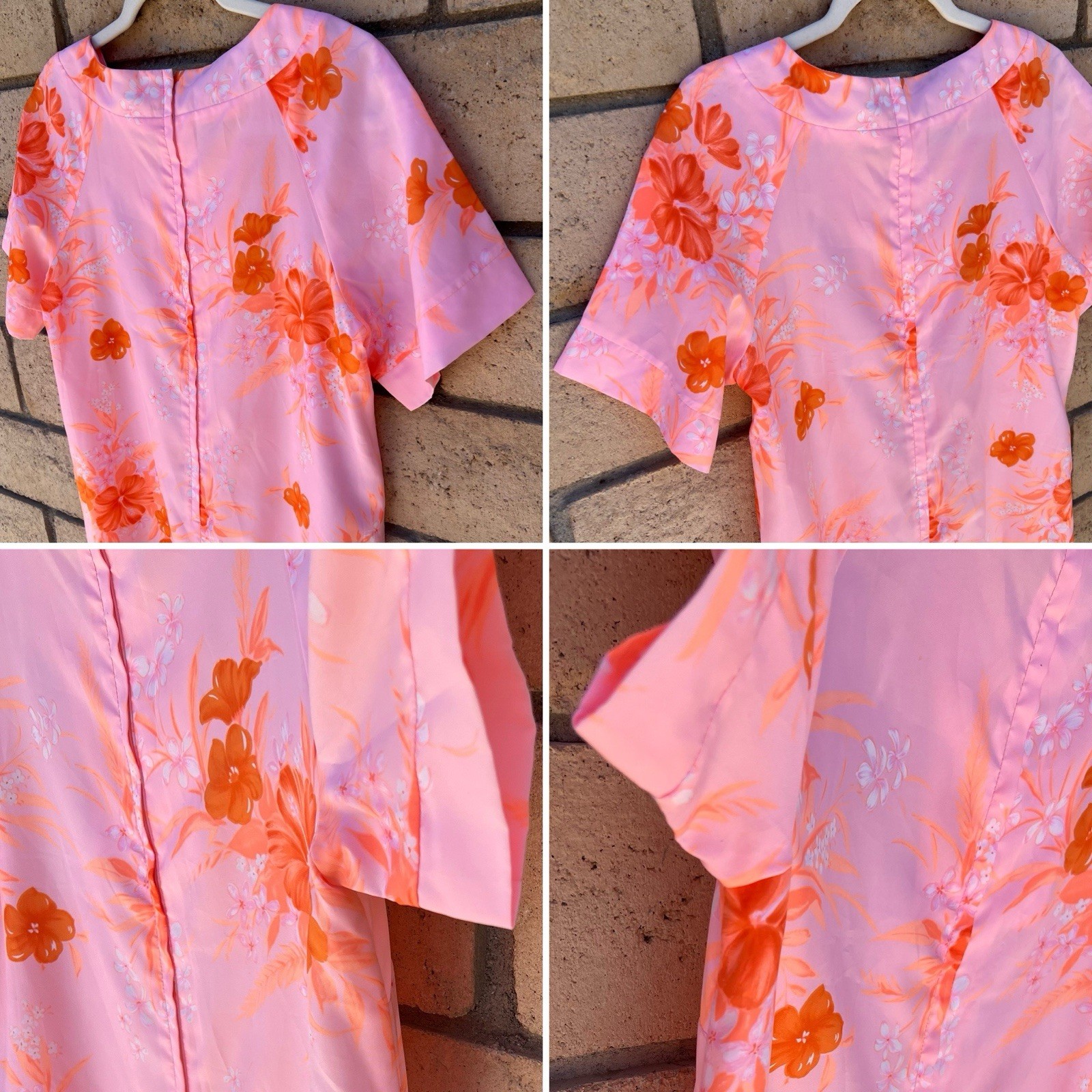 Vintage Carol & Mary Hawaii Darina Honolulu Hawaiian Maxi Dress Tiki Aloha