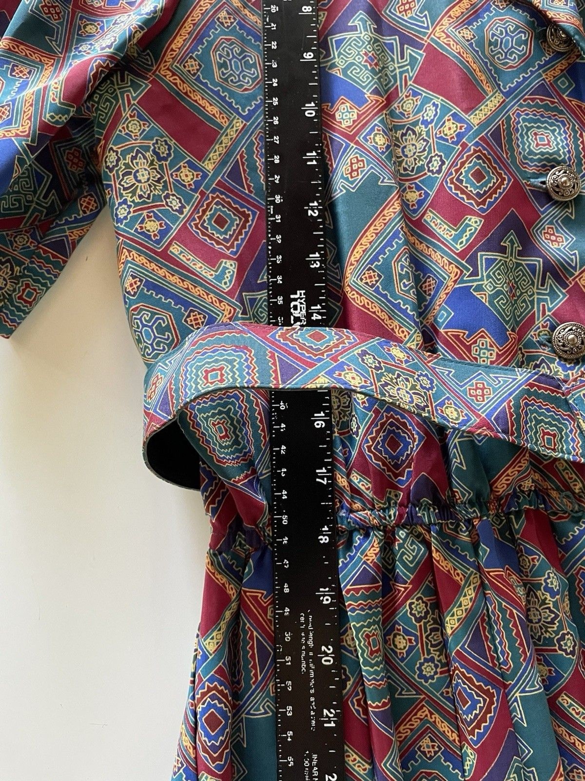 Vintage 80’s Leslie Fay Pleated Secretary Dress with Matching Belt – Size 12