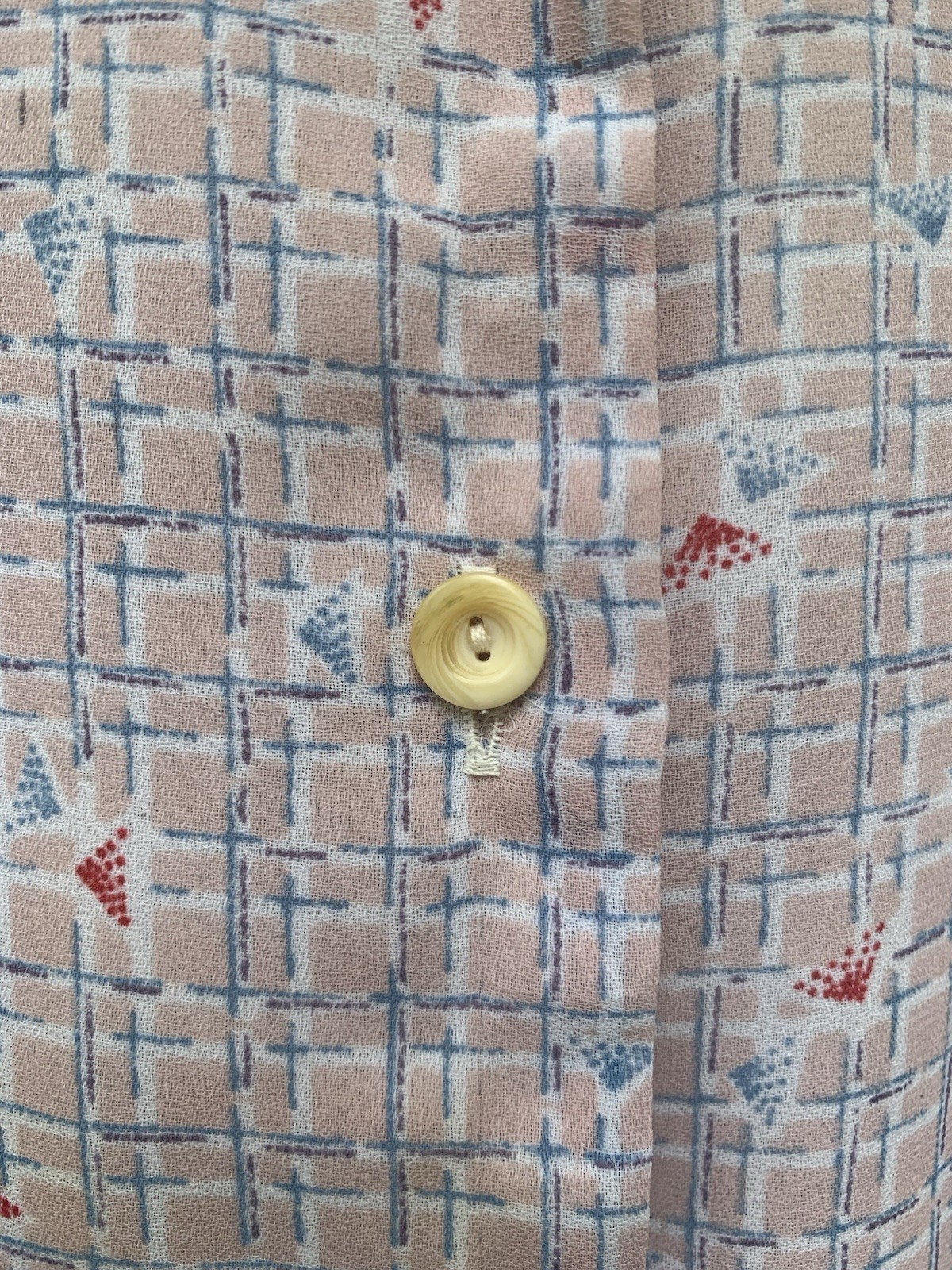 Vintage 80s New Wave Sleeveless Gauze Button Down Crop Summer Blouse Cotton S