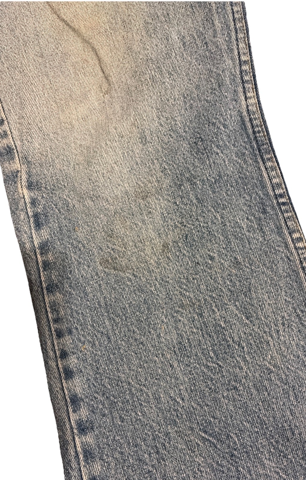 Vintage Levis 517 Orange Tab Blue Jeans Denim Bootcut Women 35×29 USA Made Fades
