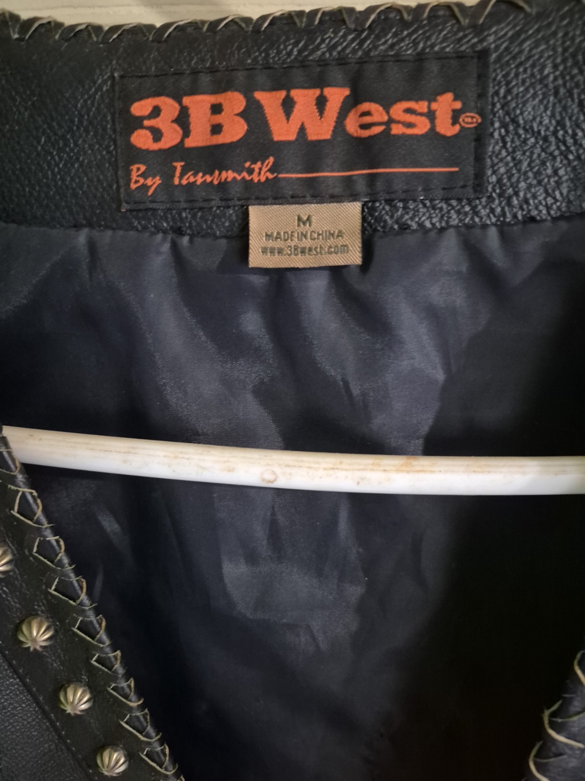 Vintage 3B West by Tanmith Leather Shawl for Women Size Medium