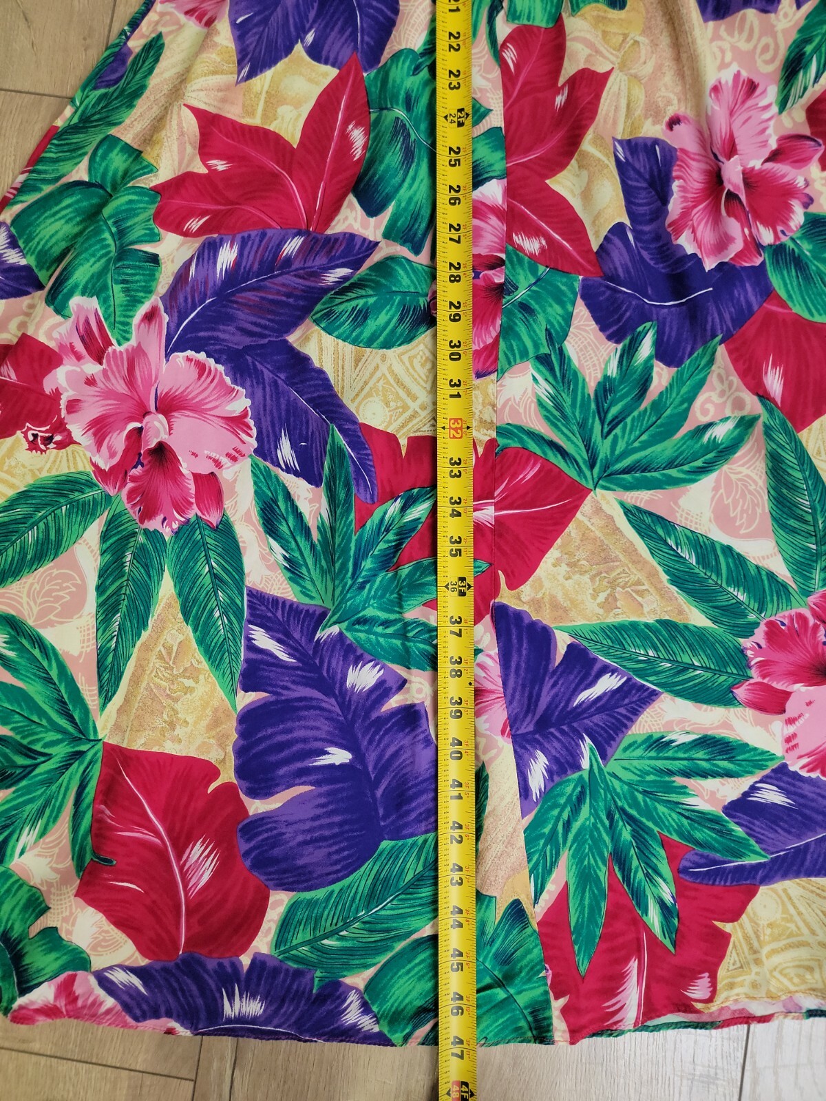Vintage Carol Anderson Tropical Floral Tea Garden Party Dress Size 6