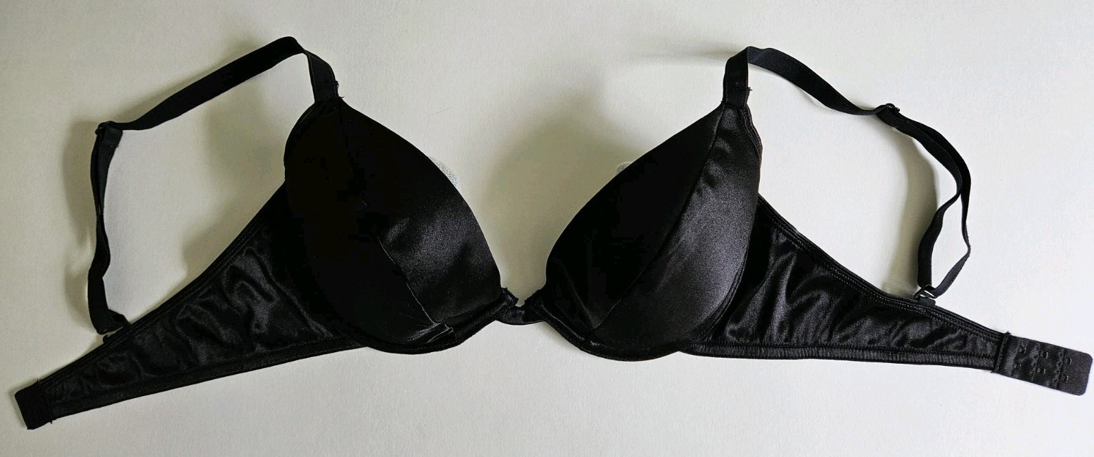 Vtg Victorias Secret Second Skin Satin Padded Bra 36B 36 B Miracle Bra 1277 Y2K
