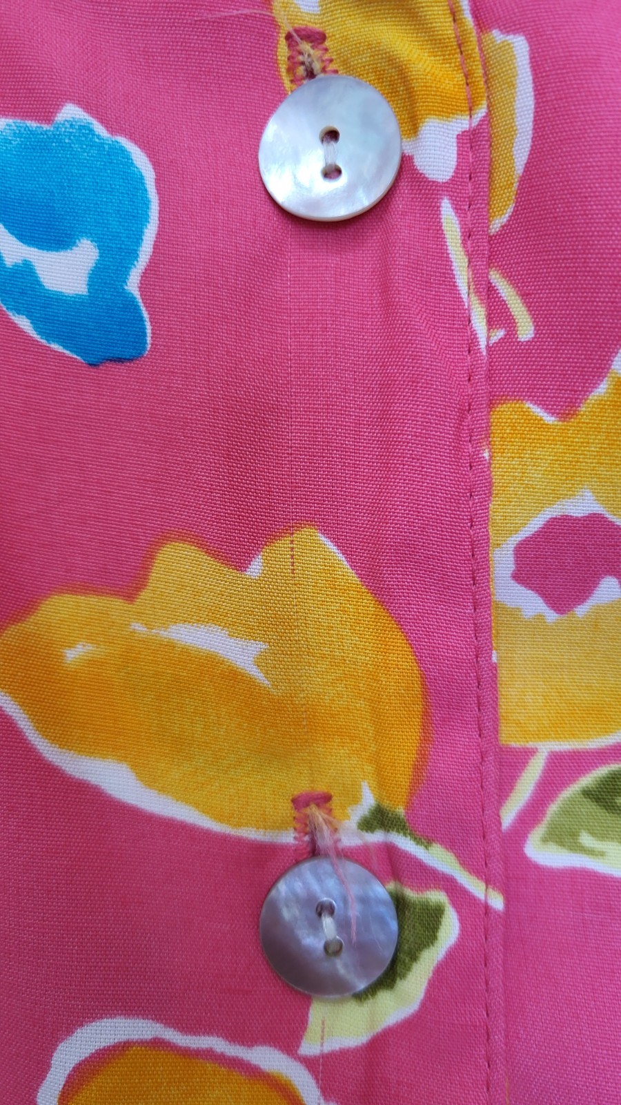 Vintage 80/90’s Carol Anderson Pink Floral Rayon Button Front DRESS – Size S/M