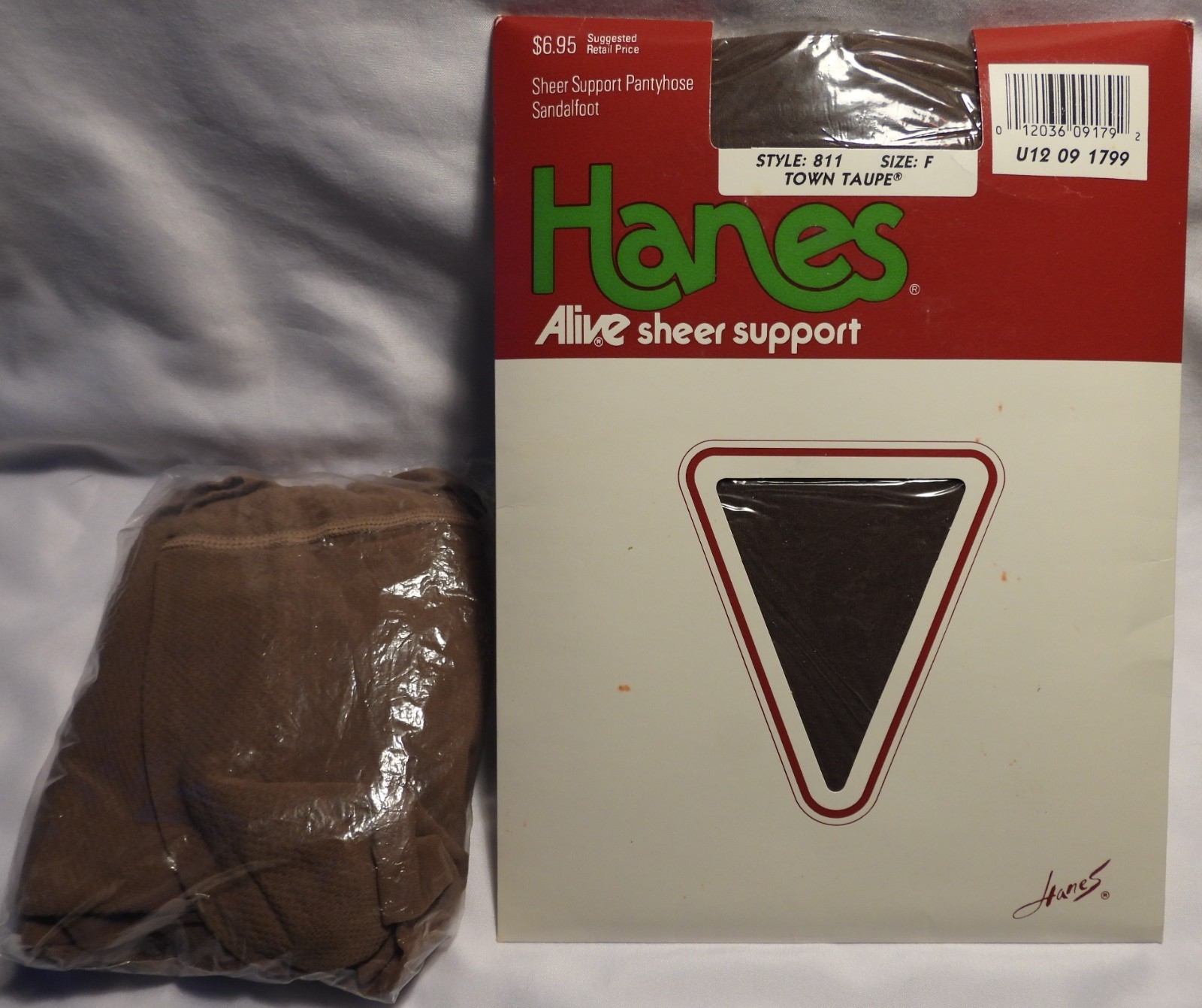 2 Pair NOS Vtg Hanes Alive Sheer Support Sandalfoot PANTYHOSE Style 811 Size F
