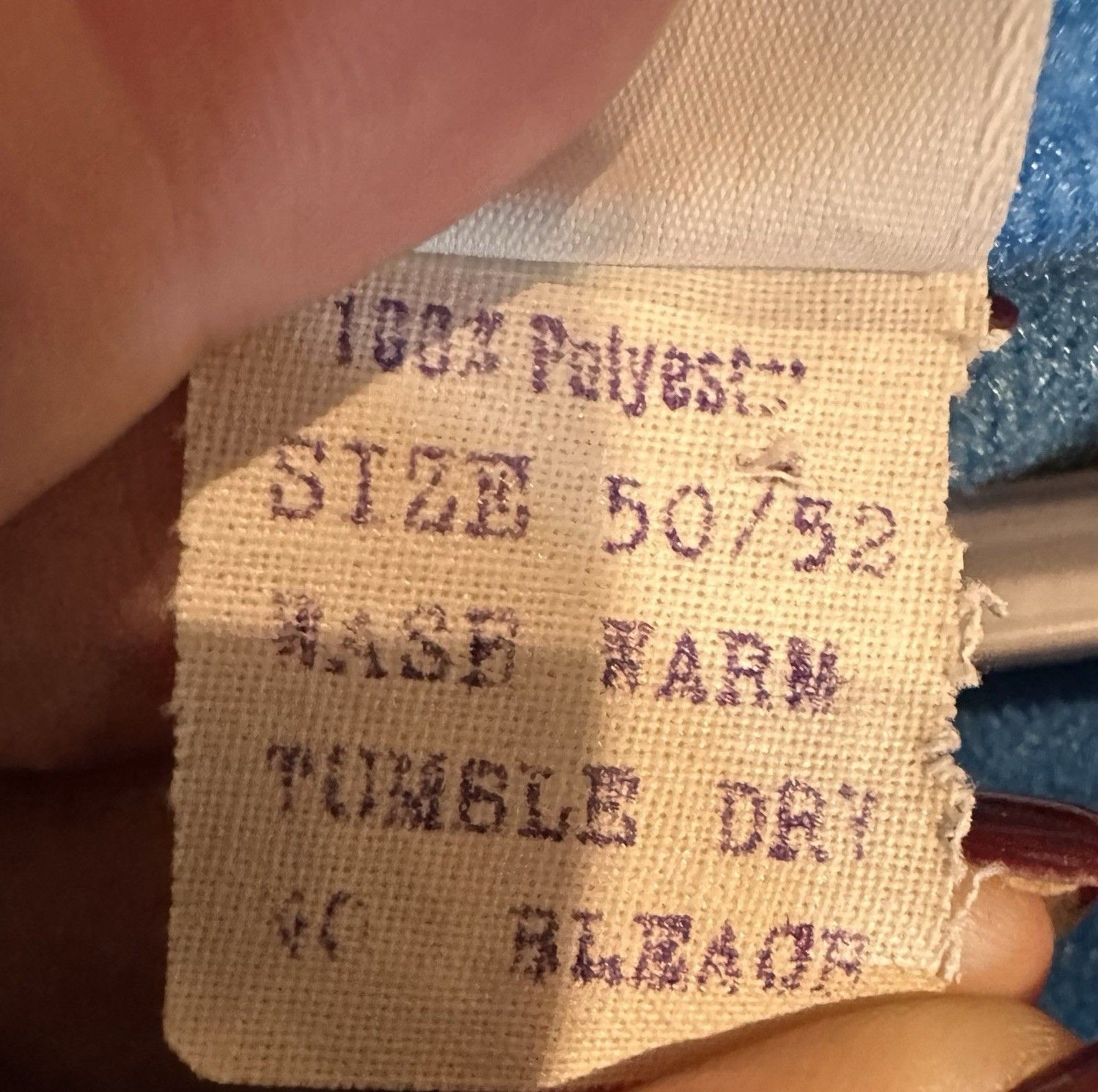 Vintage Larwin Plus Zip Robe 50/52 Blue Quilted Yoke Fleece Housecoat