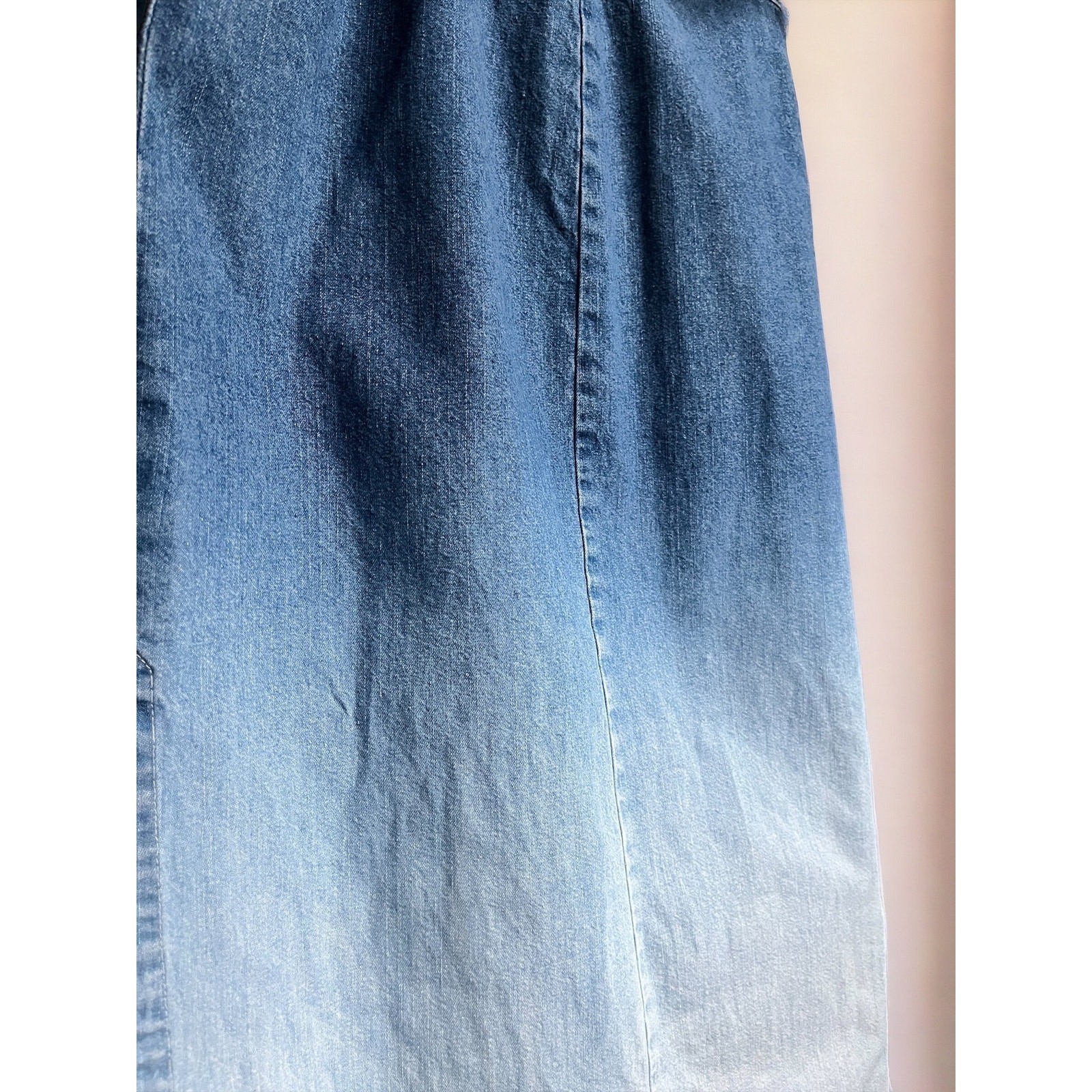 Vintage Y2K Guess Denim Maxi Skirt | Ombré Dip Dye | Low Rise A Line | M
