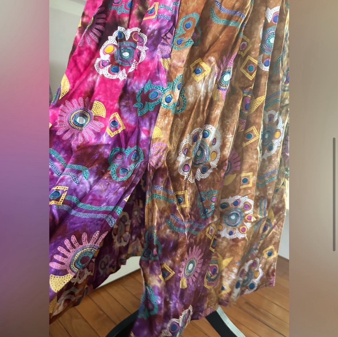 NWT SITA Vintage Tie Dye Sleeveless Dress Medium Oversized Button Front
