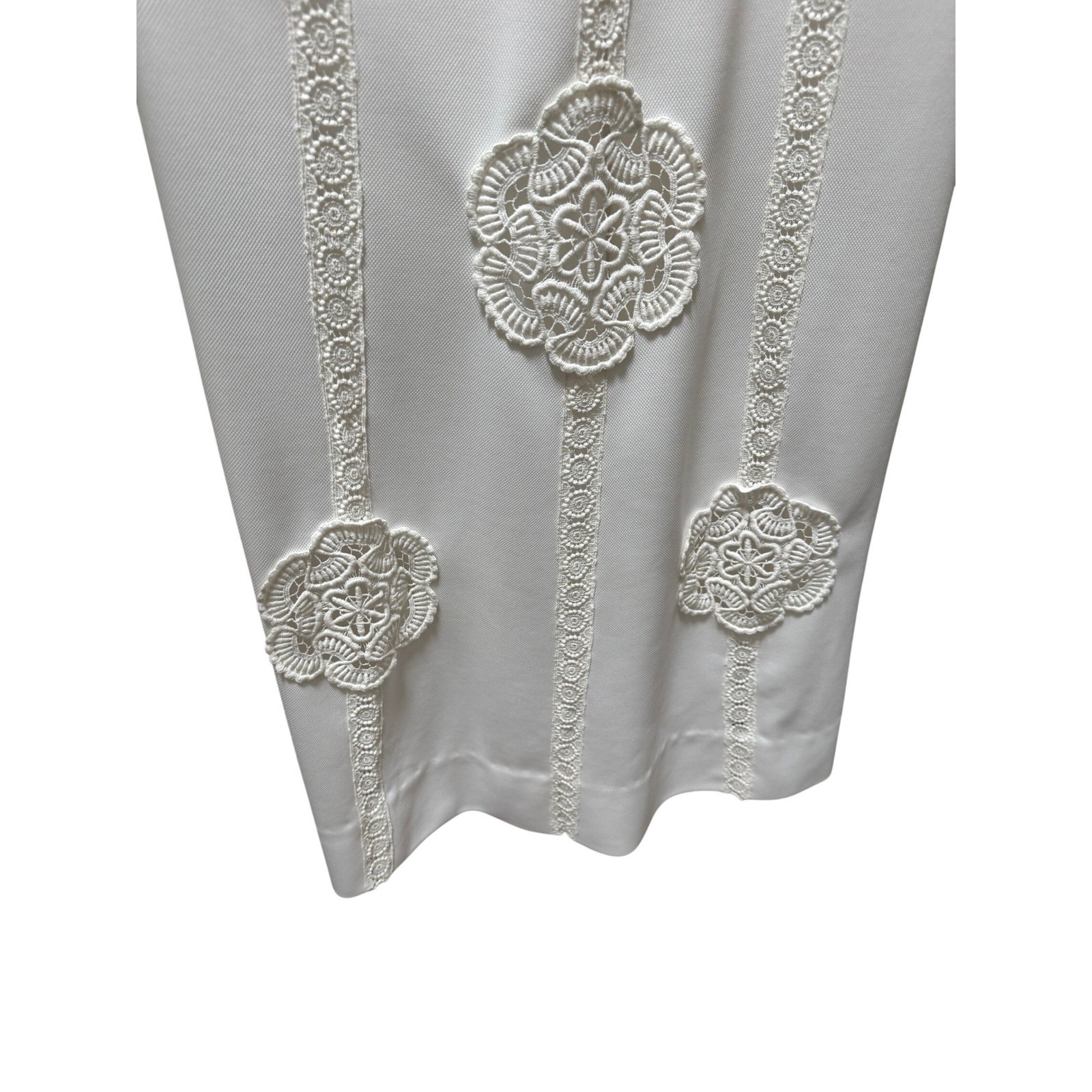 Vintage 70s Dress Set Sz S White Lace Bridal Boho Mel Warshaw Miss Jane Miami