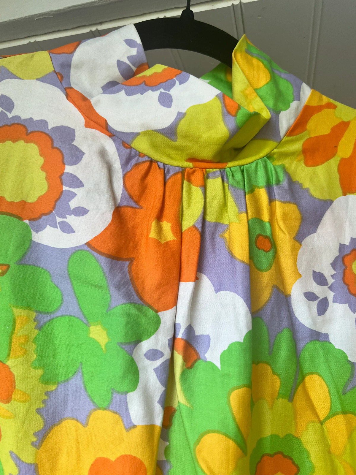 True Vintage 60s Bold Maximalist Floral Dress, Made in Japan, Mod Style, Size S