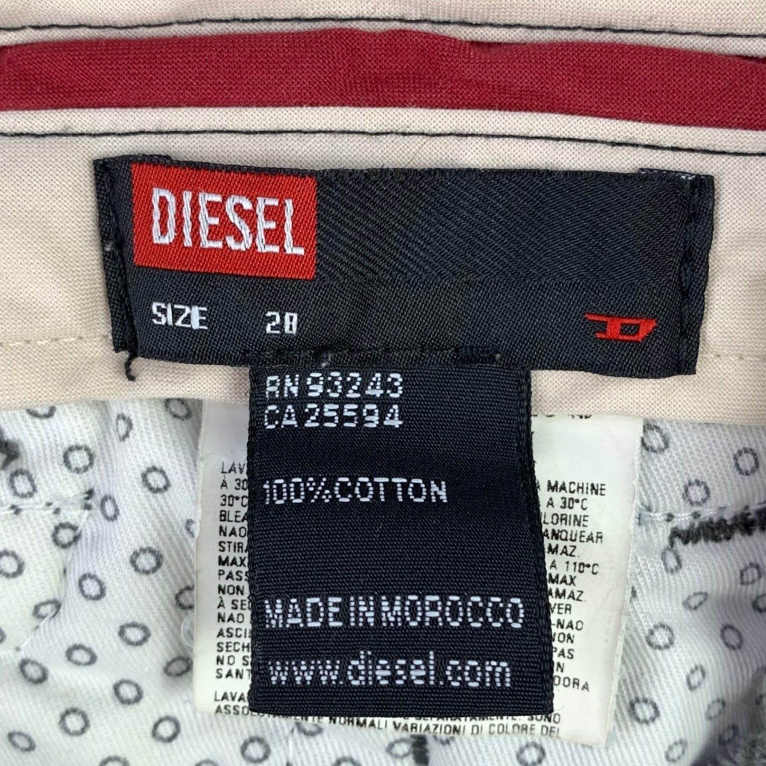 Vintage Diesel Bootcut Pants Womens 28 Moscowboy Low Rise Cotton Casual Y2K