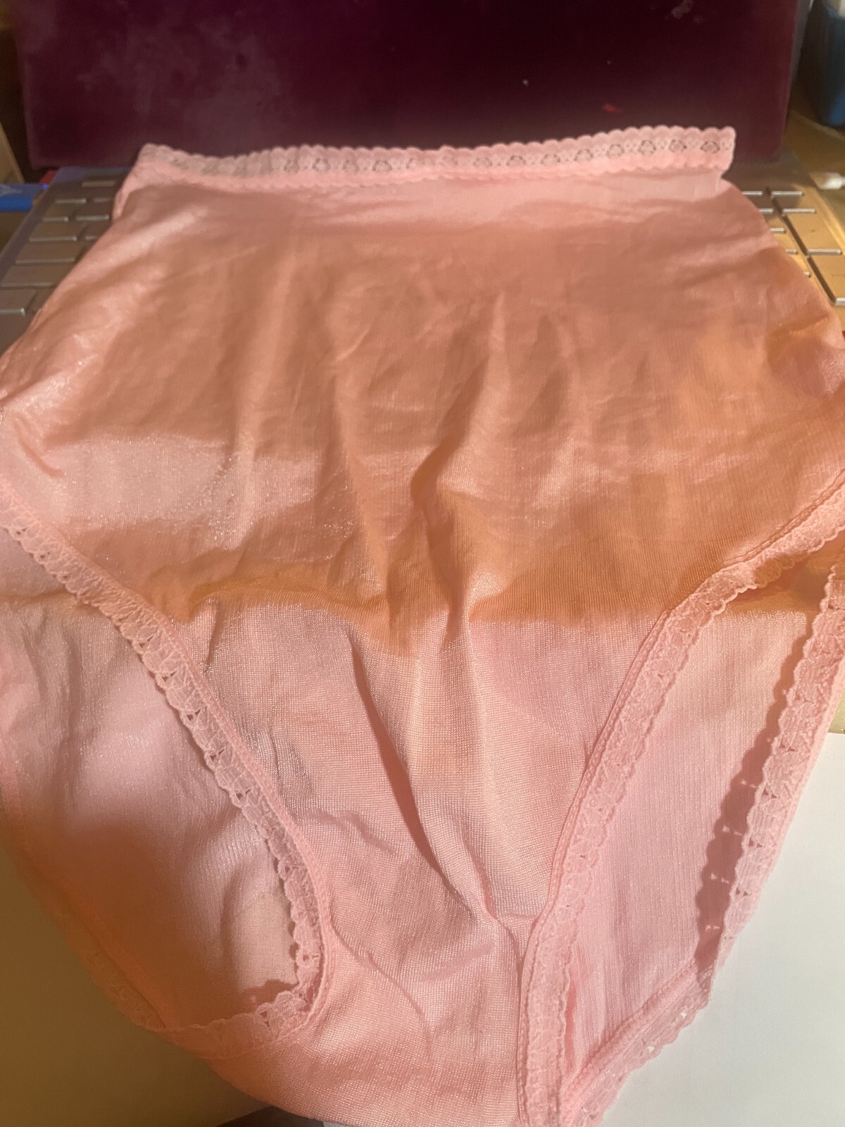 1970’s Alba pink granny panty 14 inches from waist to crotch 8-10 NWOT