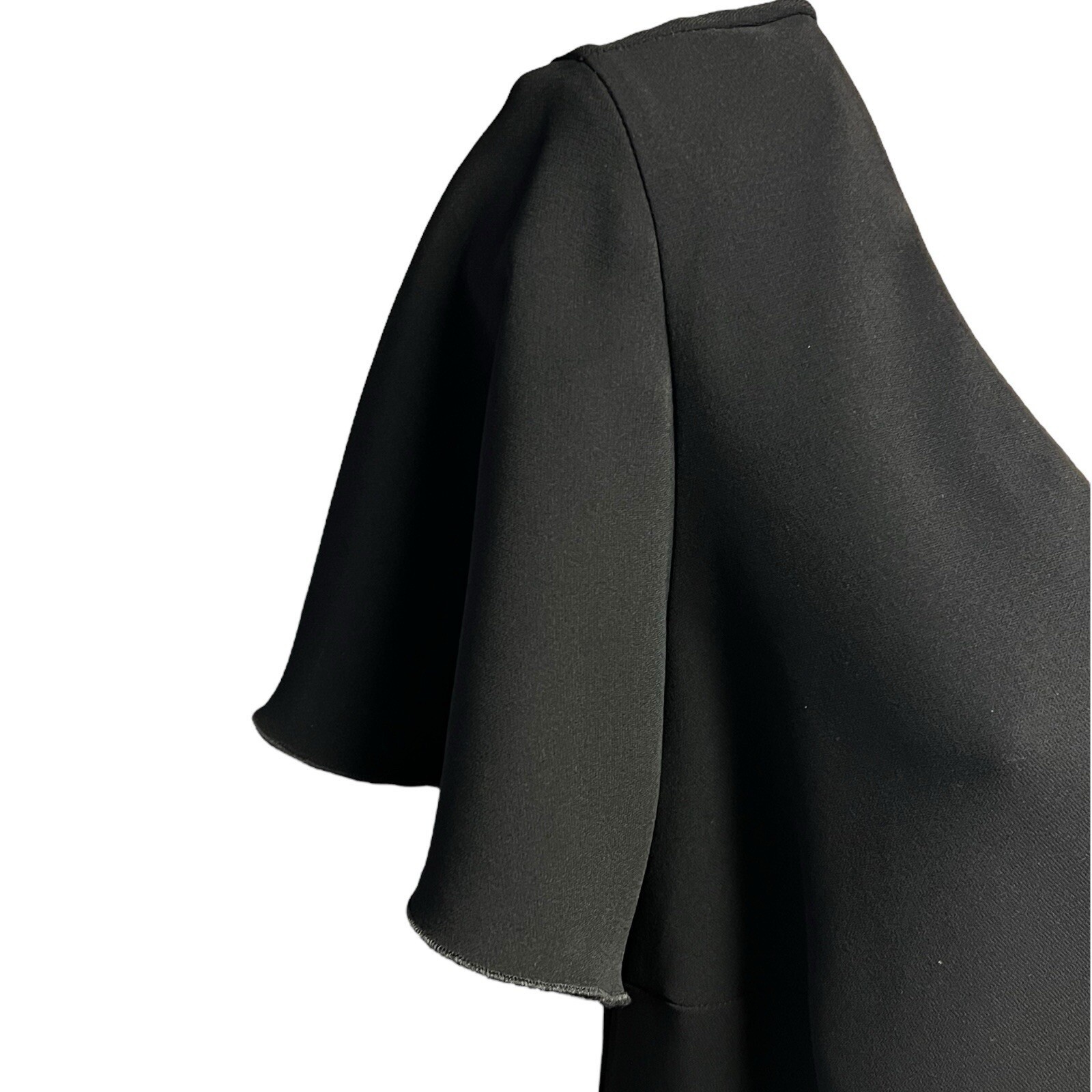 VTG S.L. Fashions Dress 14WP Black LBD Short Sleeve Envelope Hem Classic Elegant