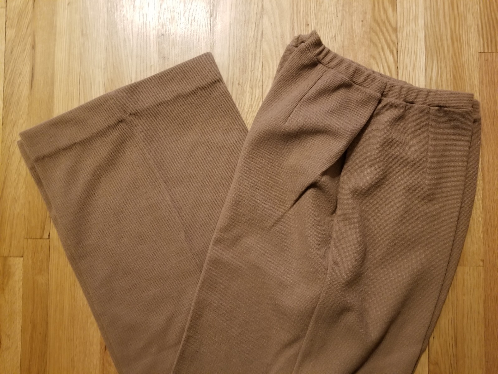 NOS Vintage 1970s SEPARATE TIMES Womens Polyester Belted Top & Pant Set L /16